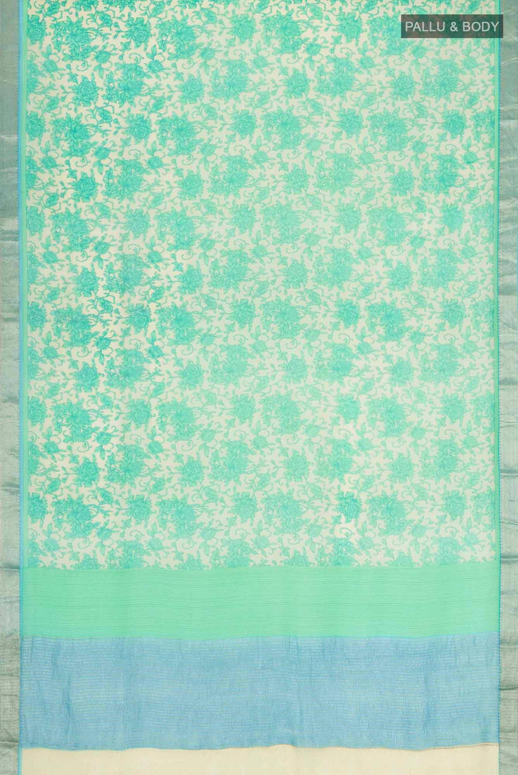 Green Chiffon Saree