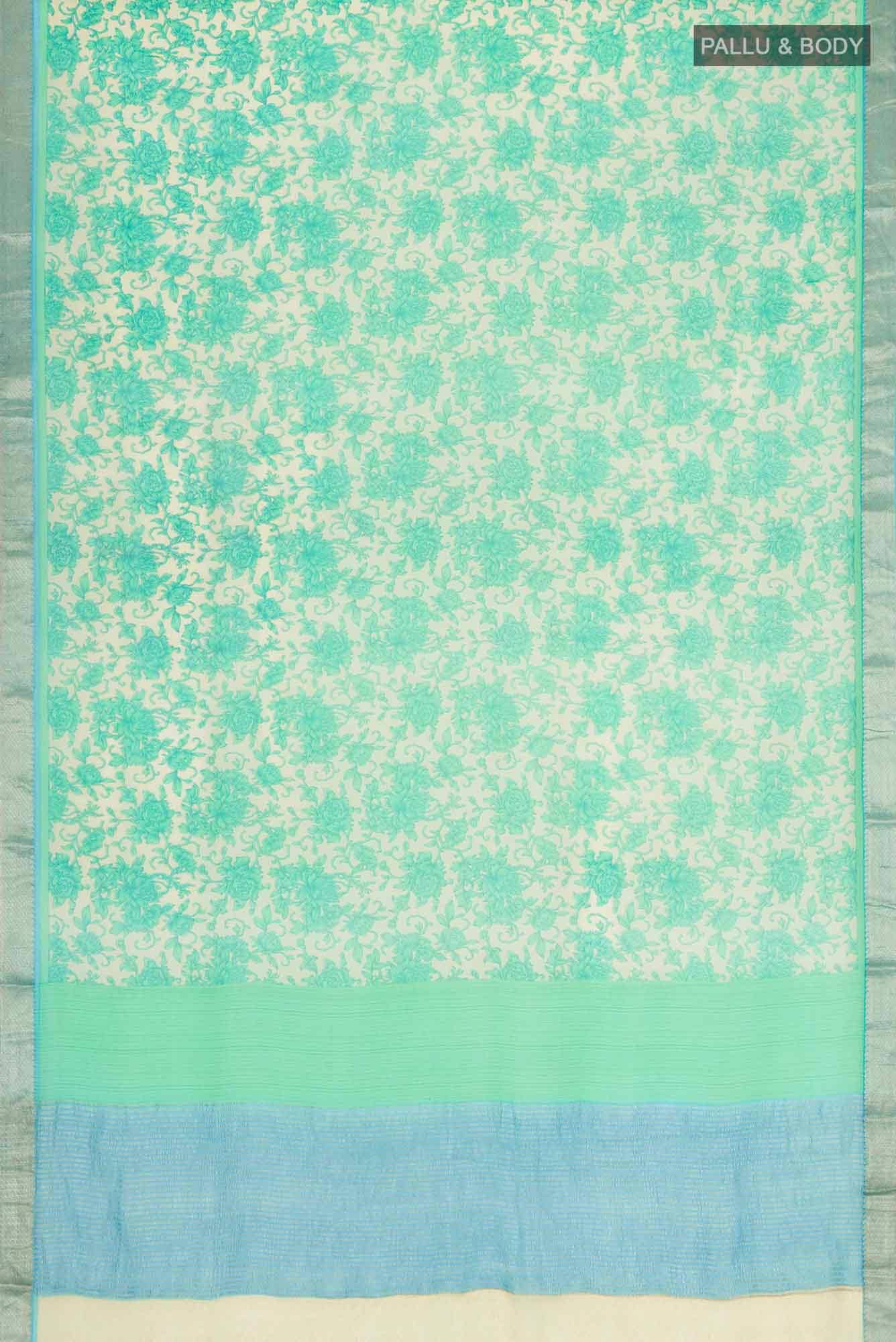 Green Chiffon Saree
