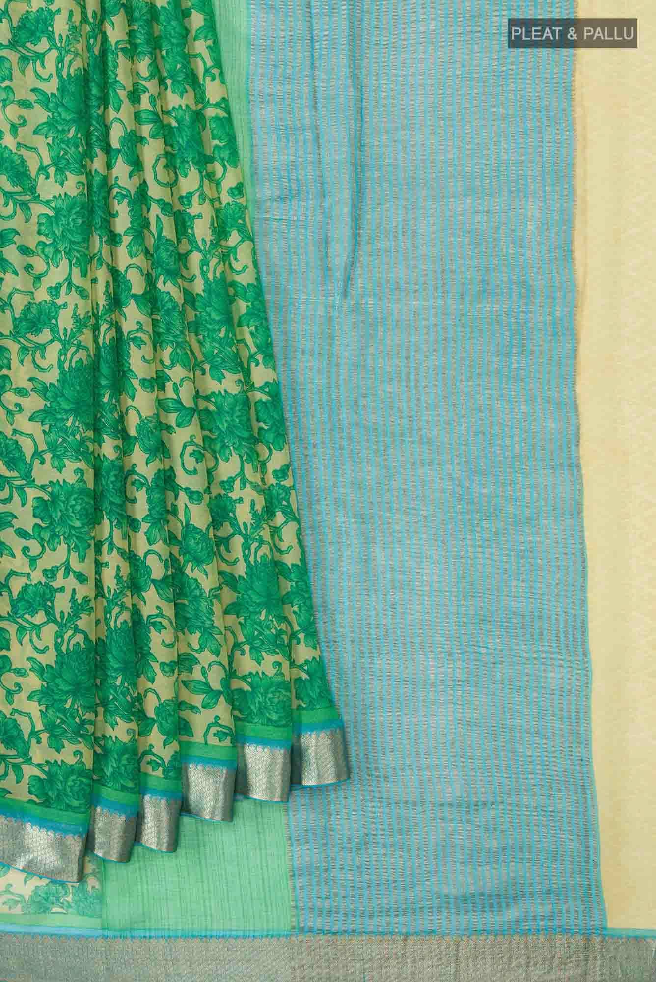 Green Chiffon Saree