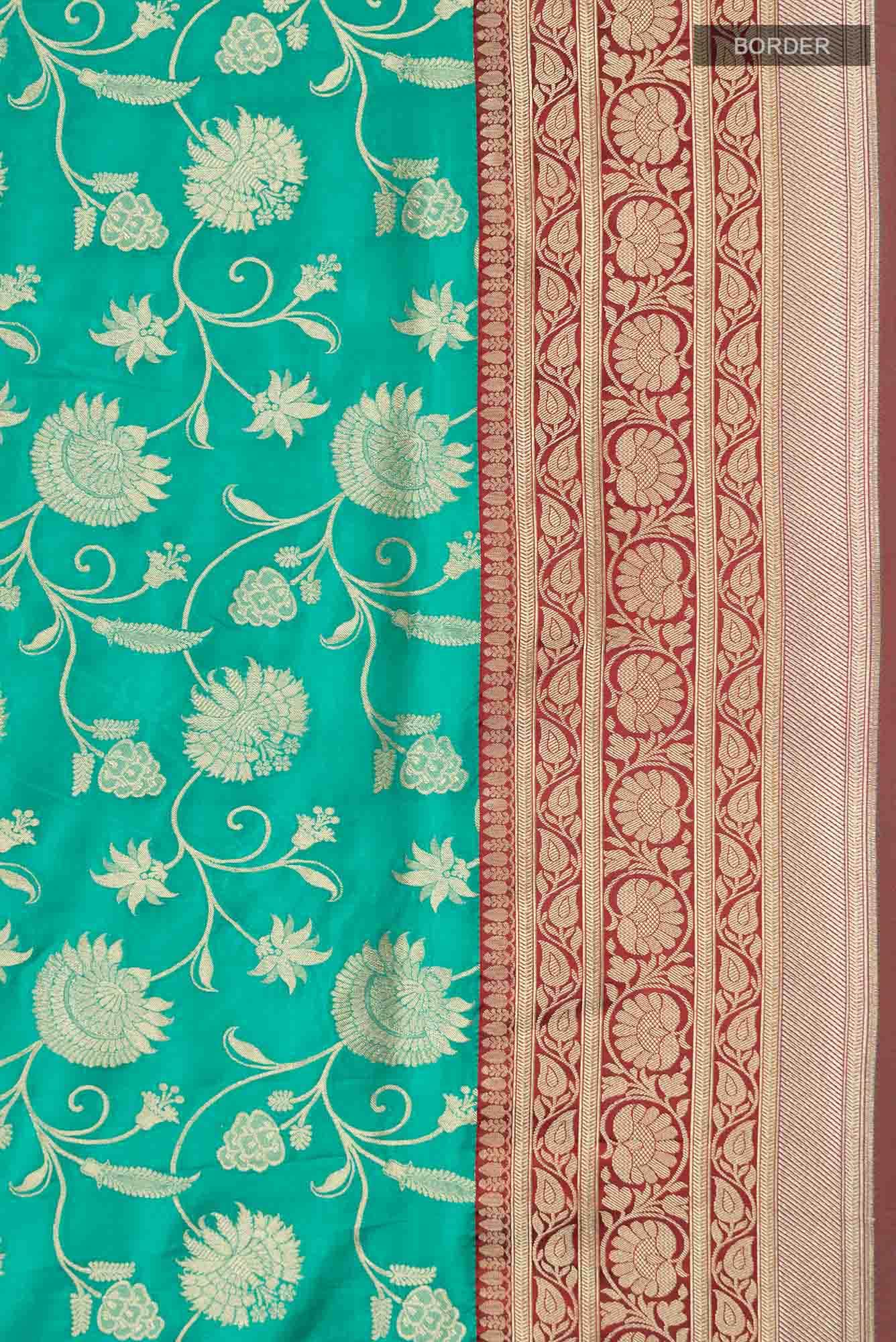 Green Banarasi Silk Saree