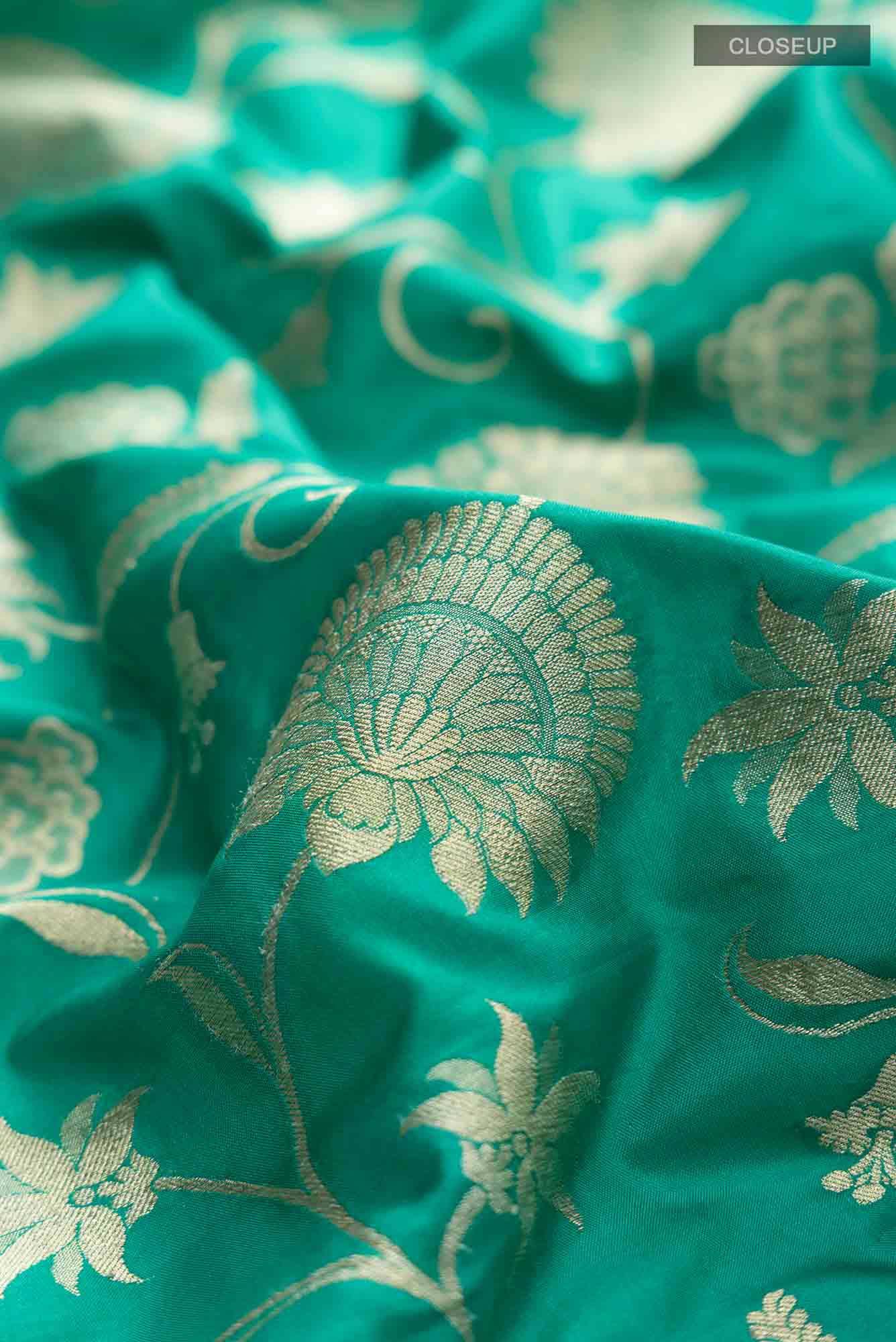 Green Banarasi Silk Saree