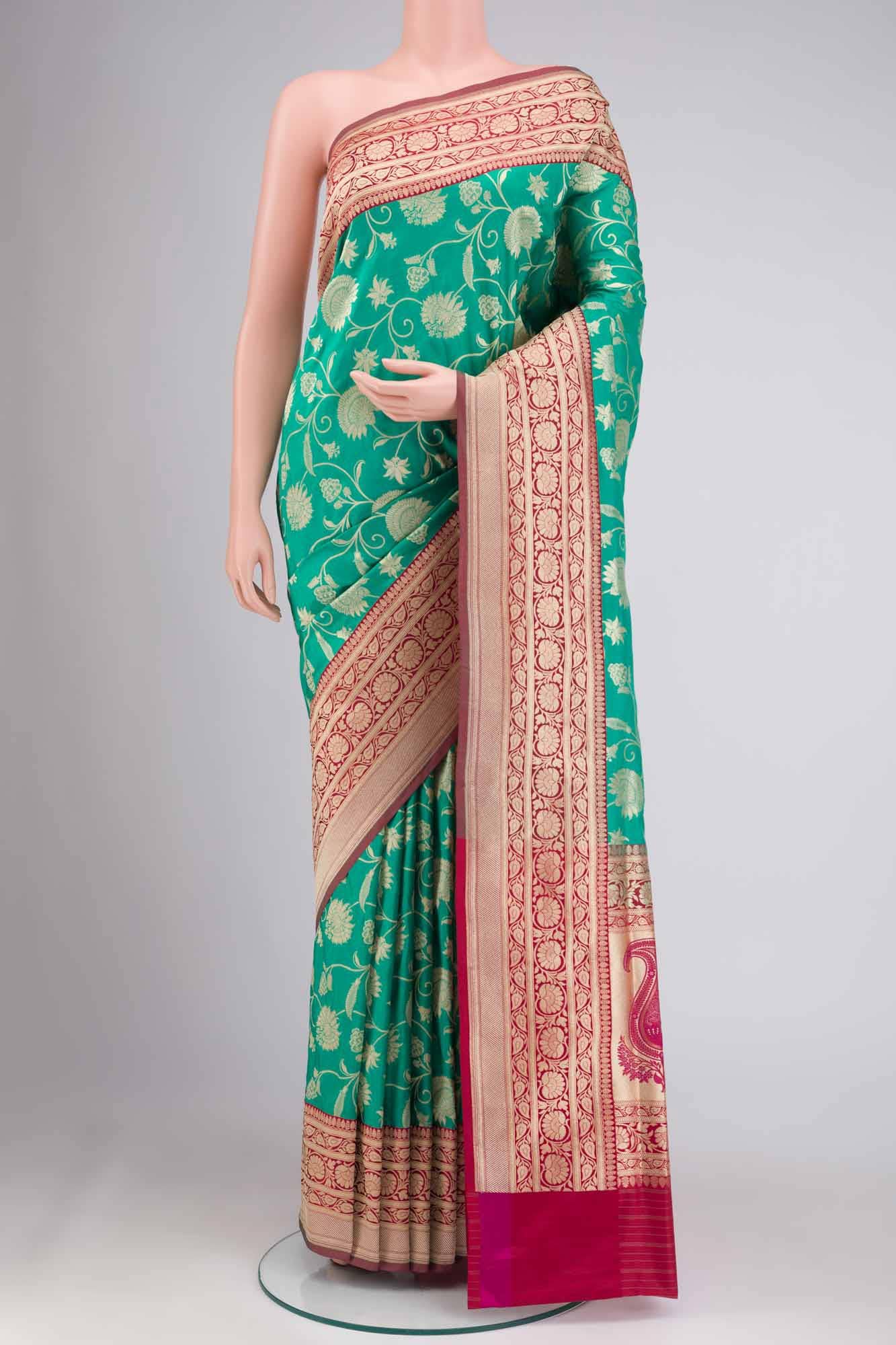 Green Banarasi Silk Saree