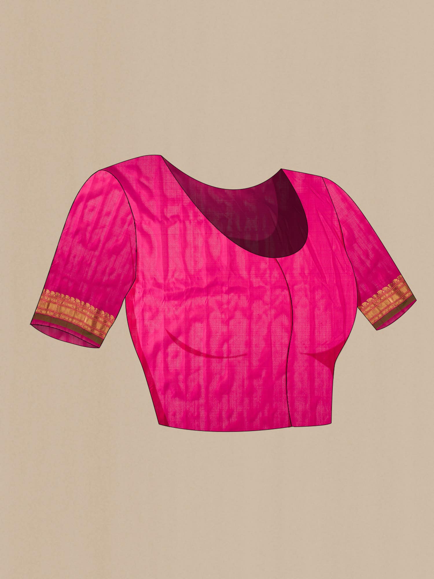 Beige Gadwal Silk Saree