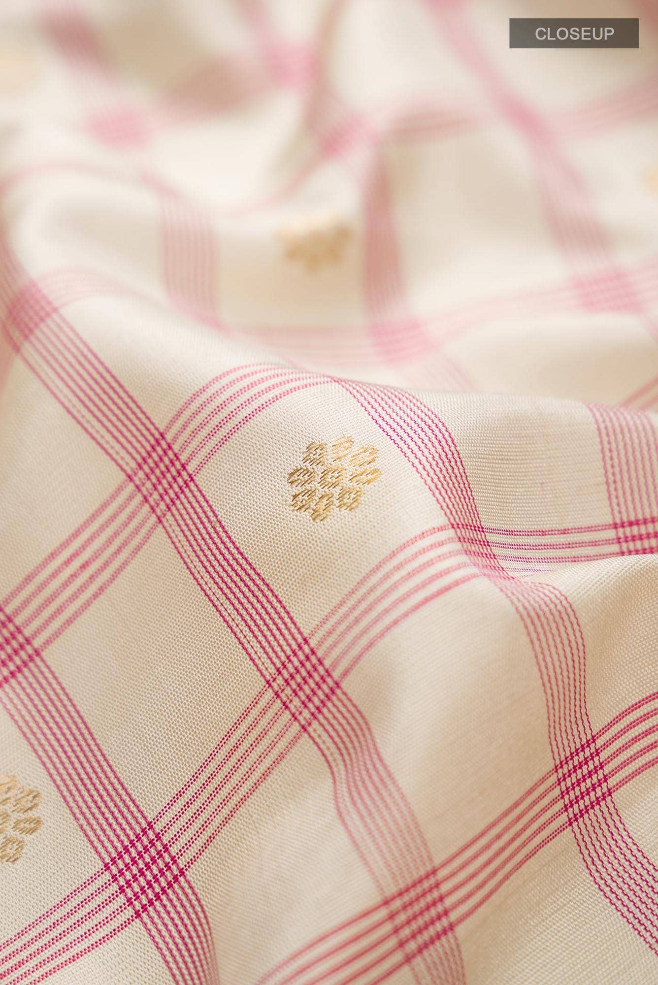 Beige Gadwal Silk Saree