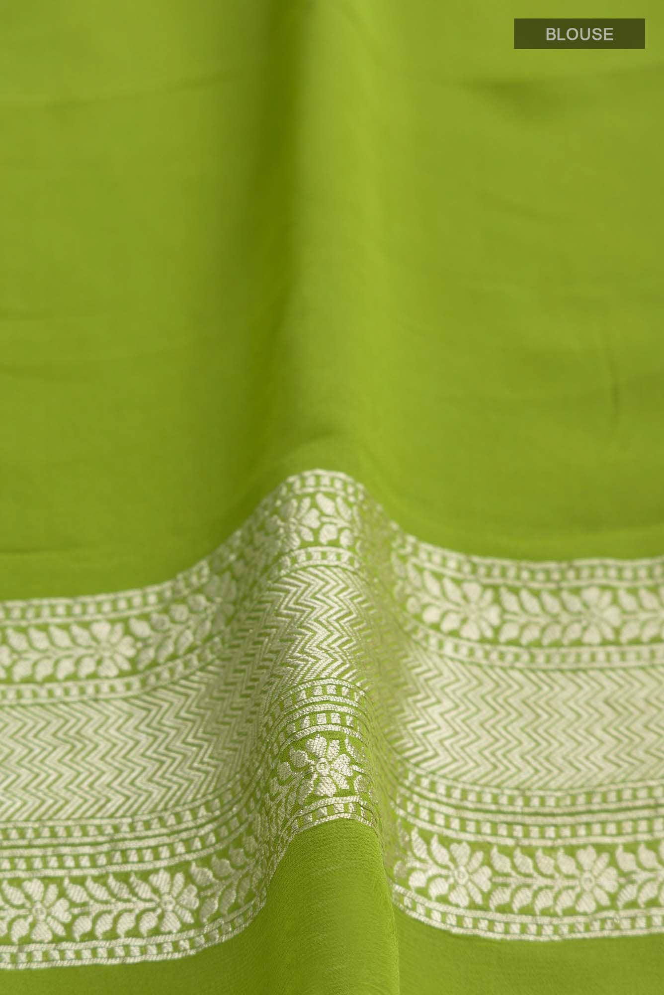 Green Banarasi Georgette Saree