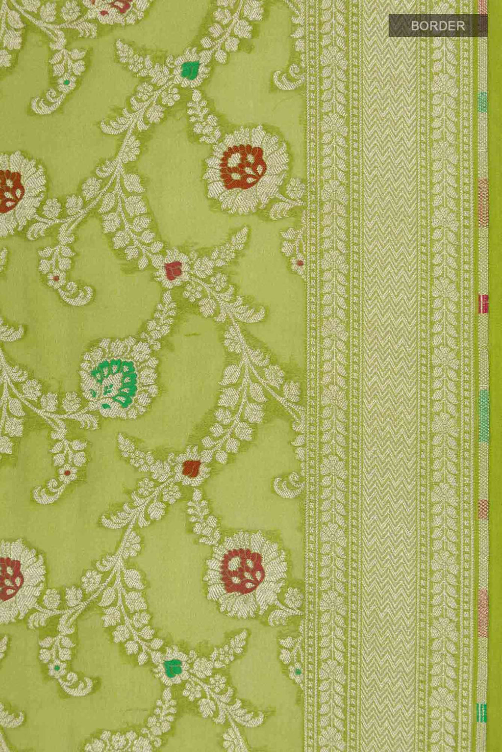 Green Banarasi Georgette Saree