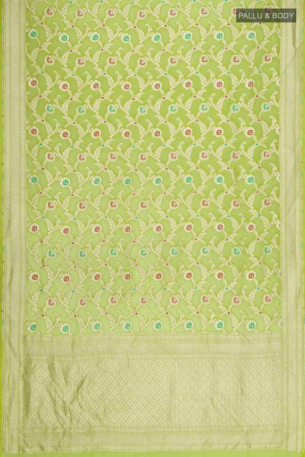 Green Banarasi Georgette Saree