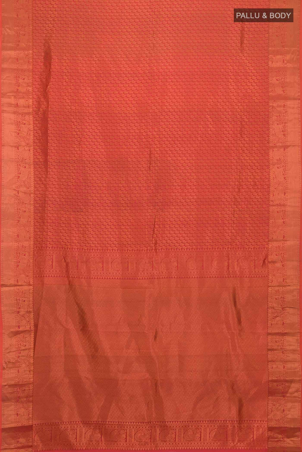 Peach Kanchipuram Silk Saree