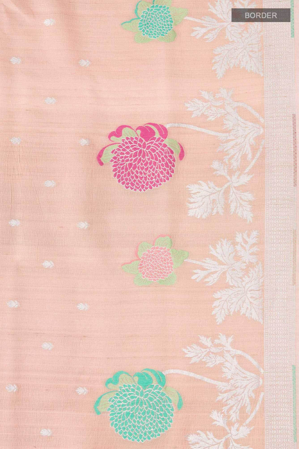 Peach Banarasi Georgette Saree