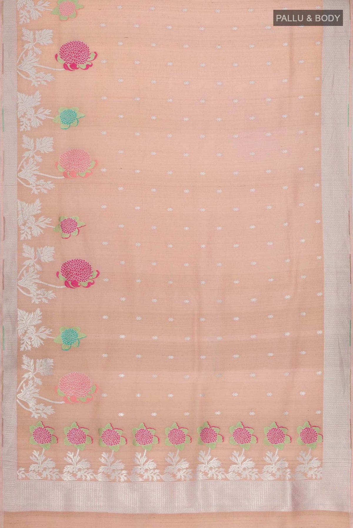 Peach Banarasi Georgette Saree