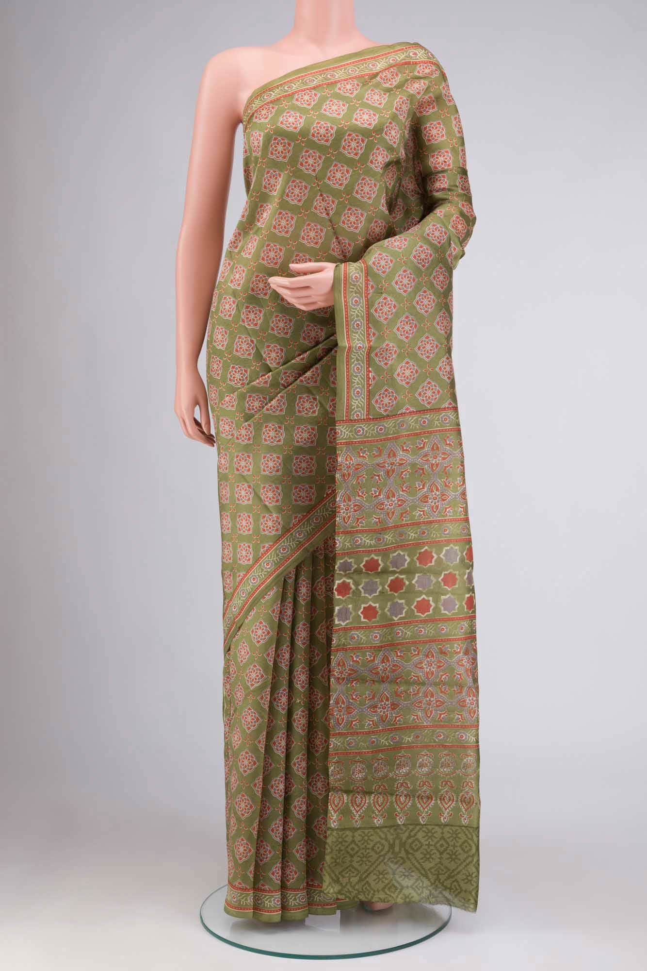 Green Bangalore Silk Saree