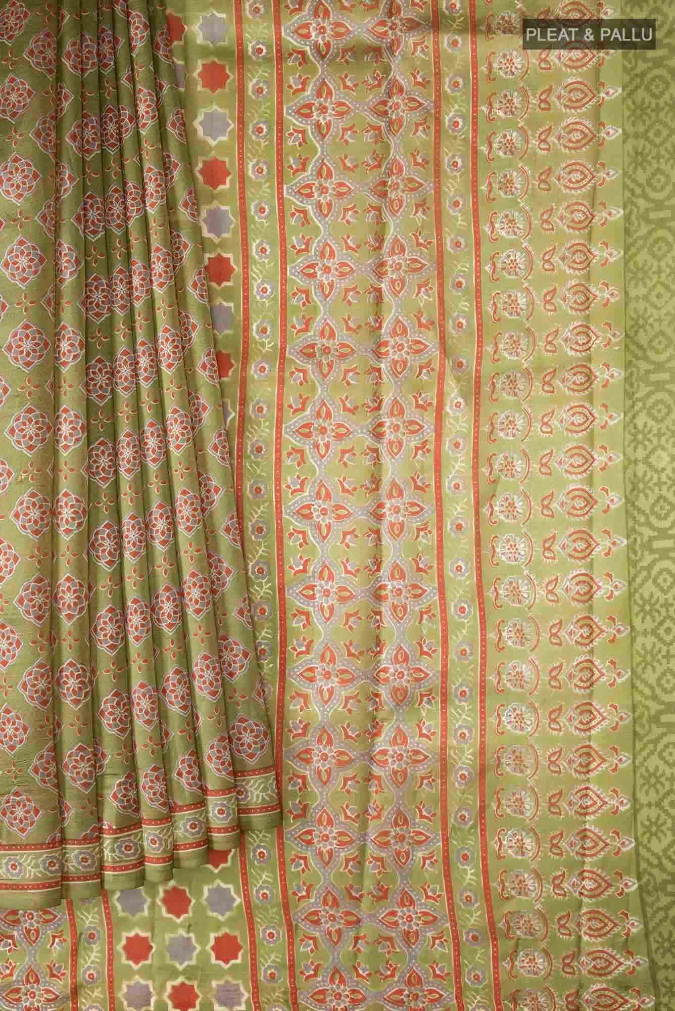 Green Bangalore Silk Saree