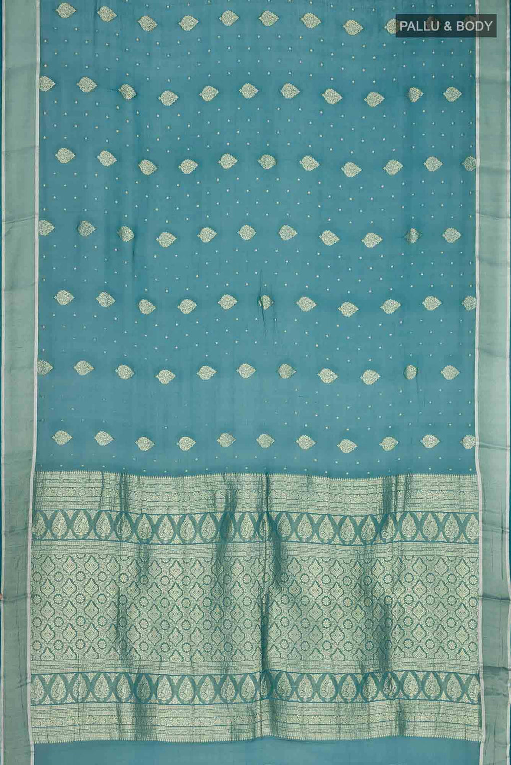 Green Banarasi Georgette Saree