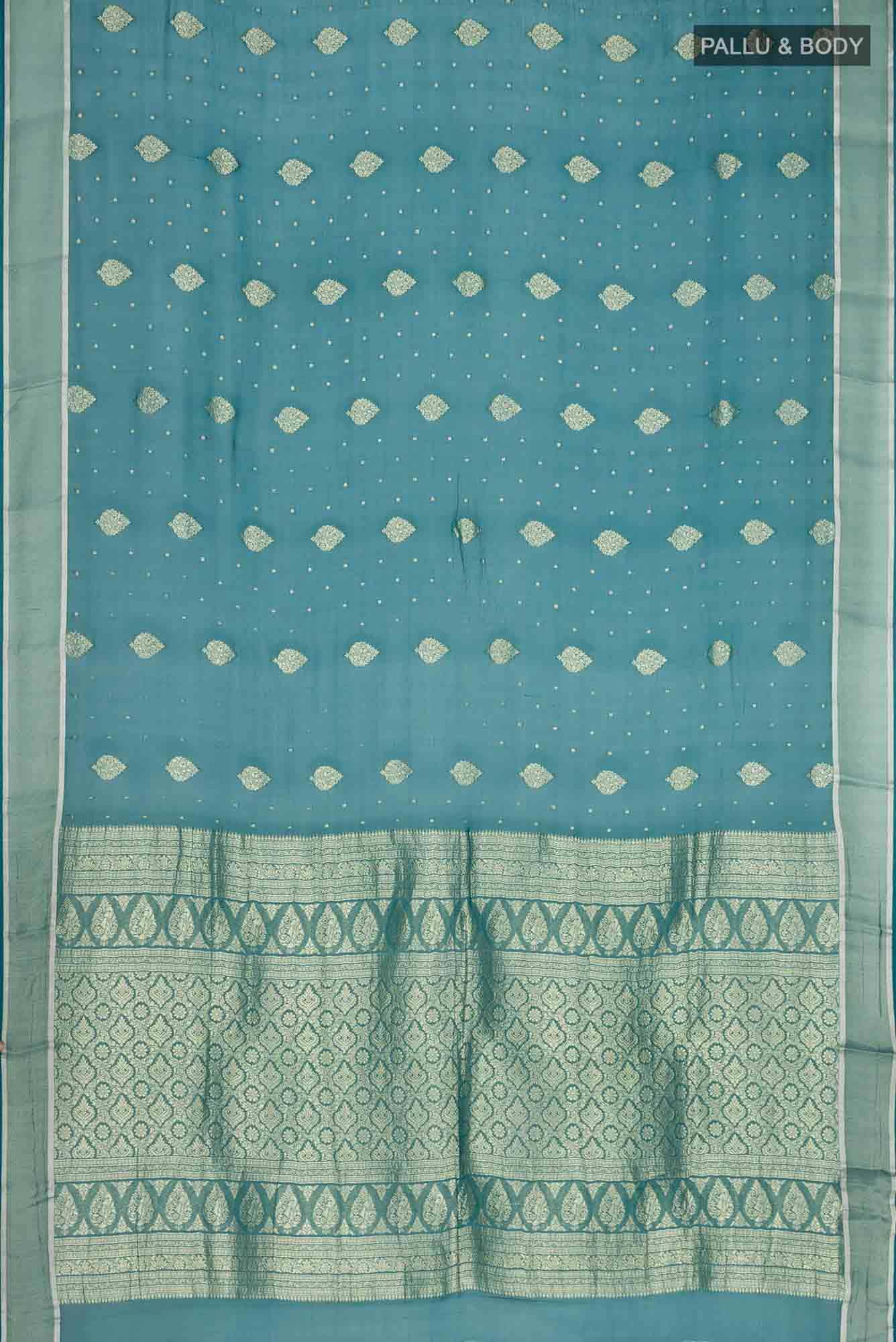 Green Banarasi Georgette Saree