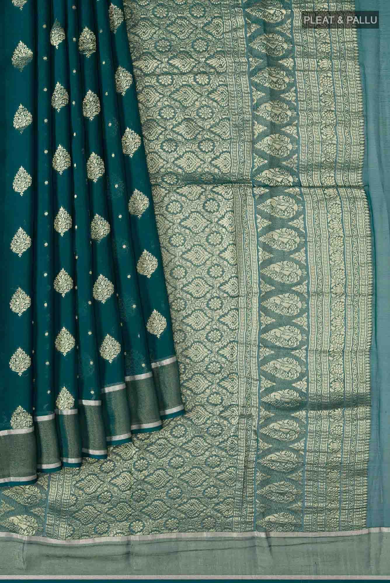 Green Banarasi Georgette Saree