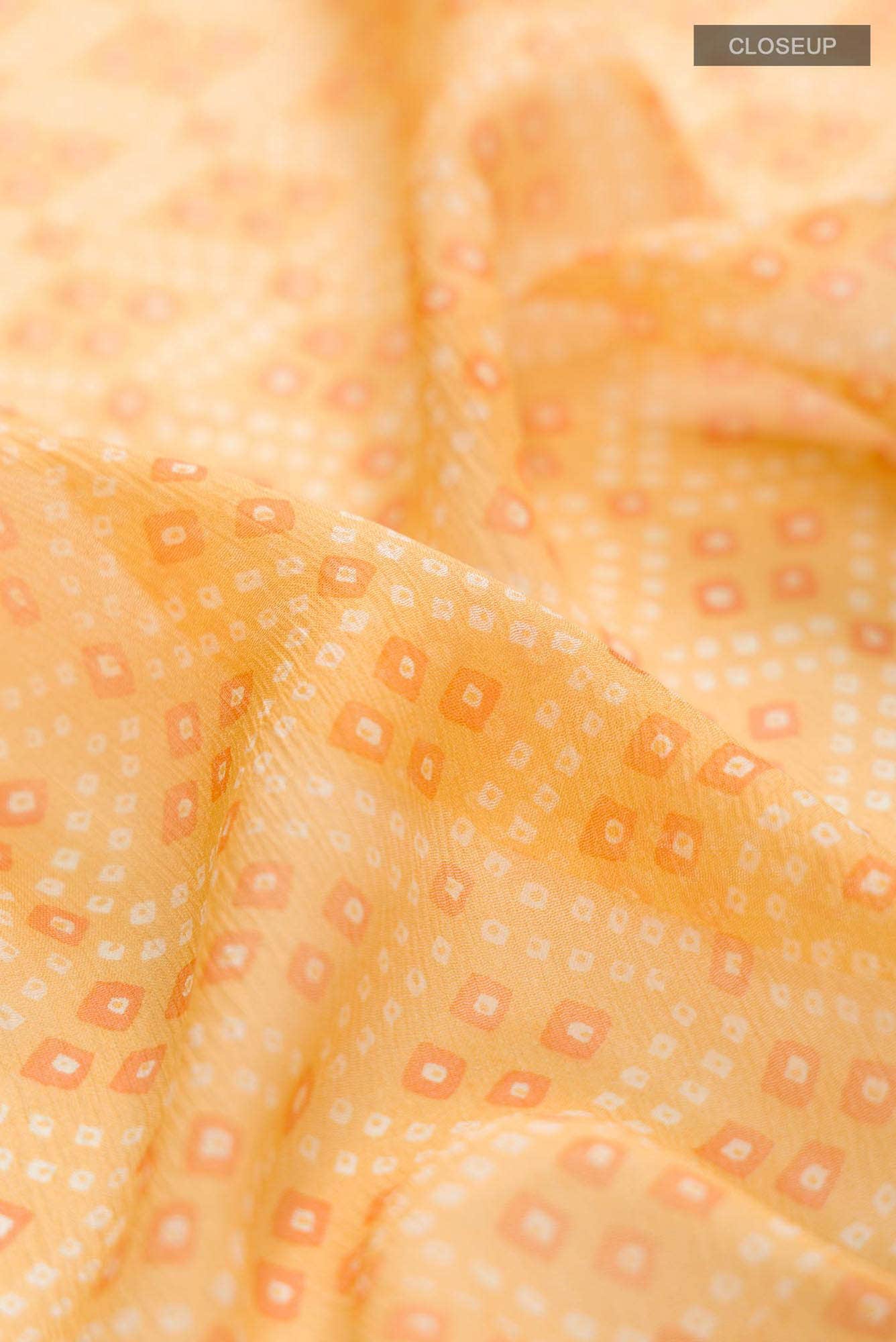 Orange Chiffon Saree