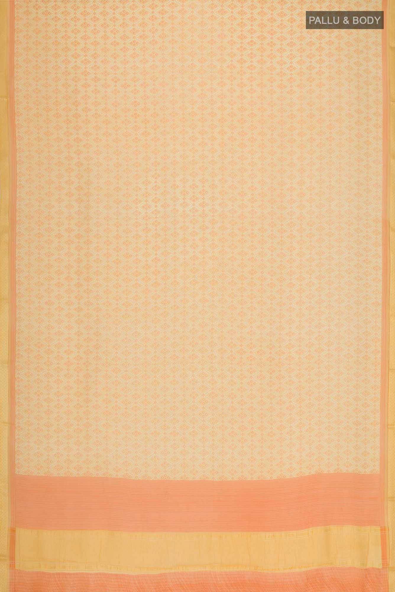Orange Chiffon Saree