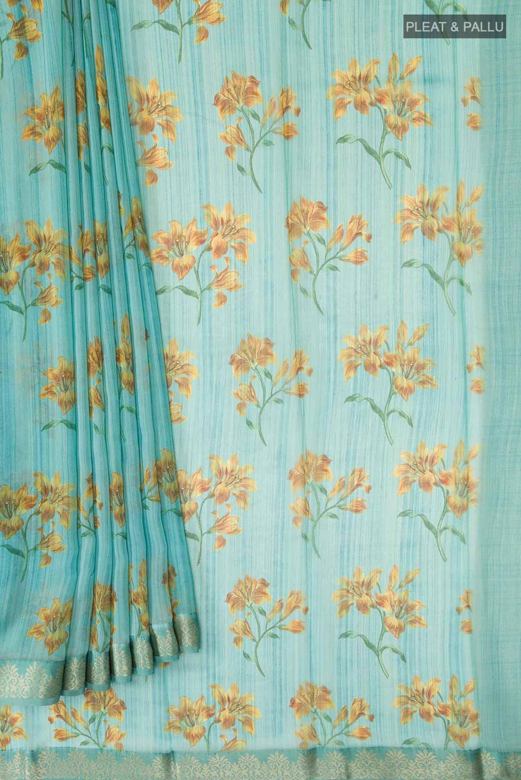 Blue Georgette Saree
