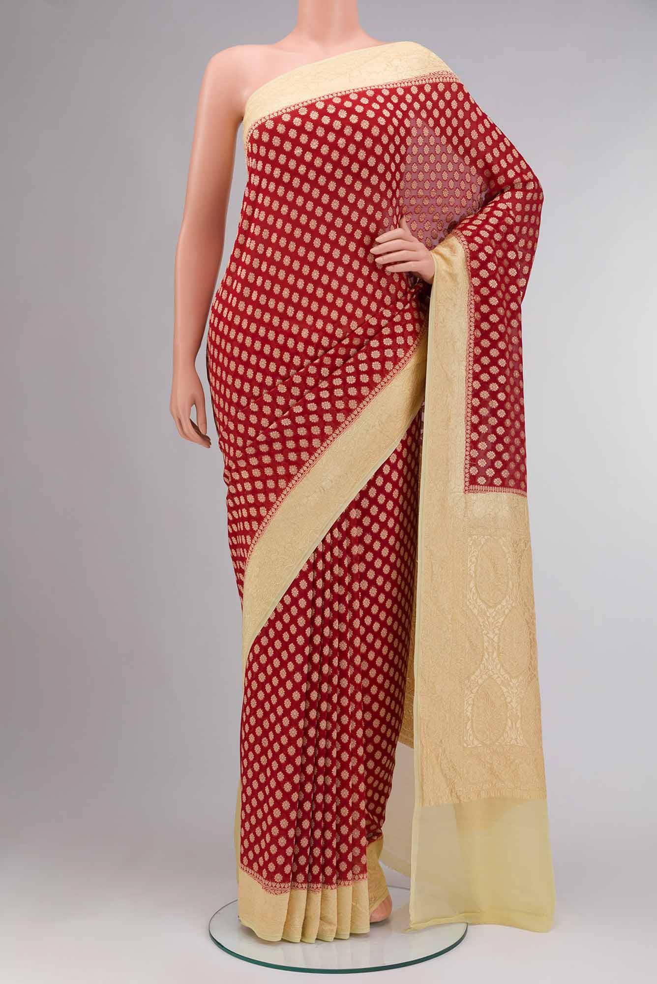 Red Banarasi Georgette Saree