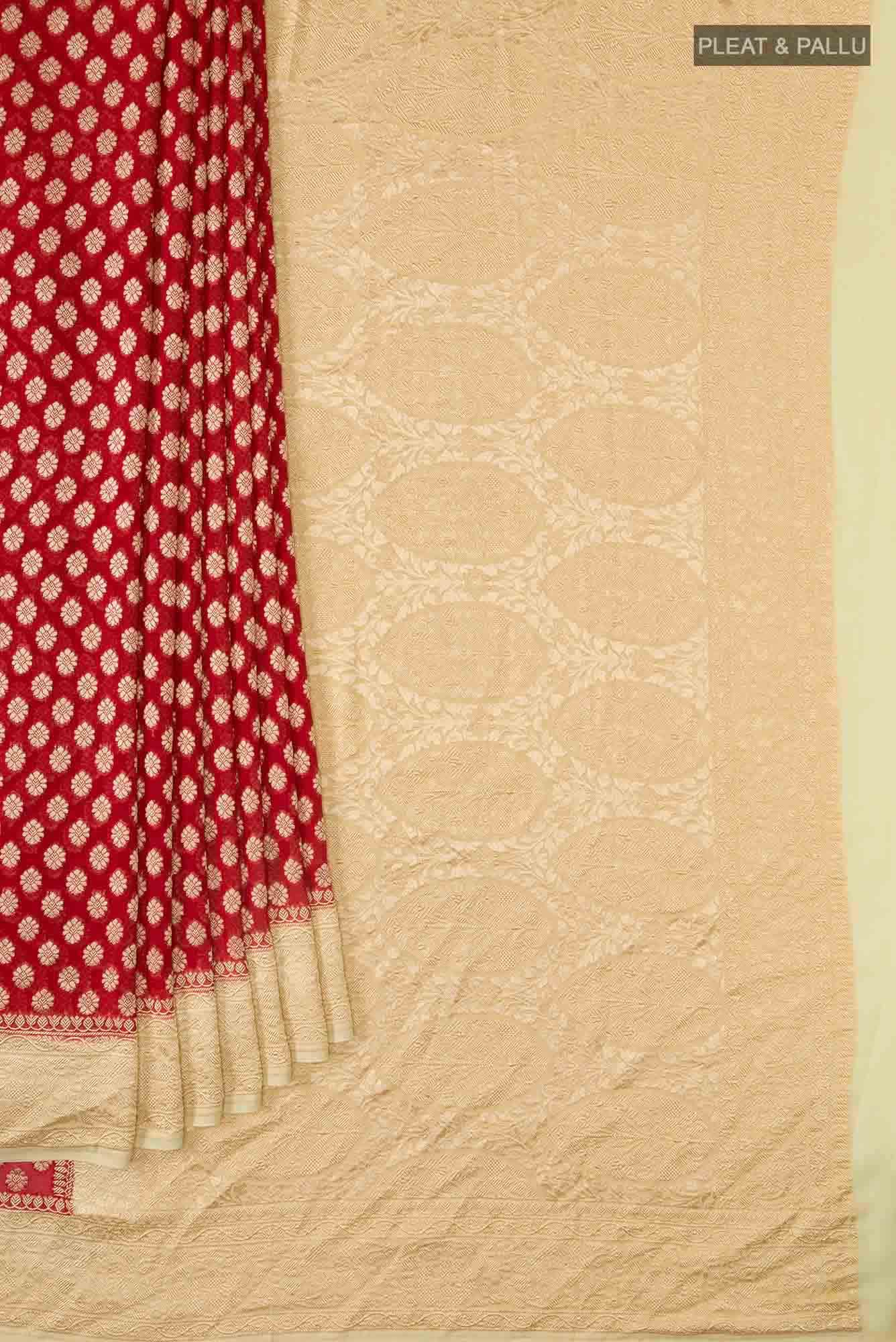 Red Banarasi Georgette Saree