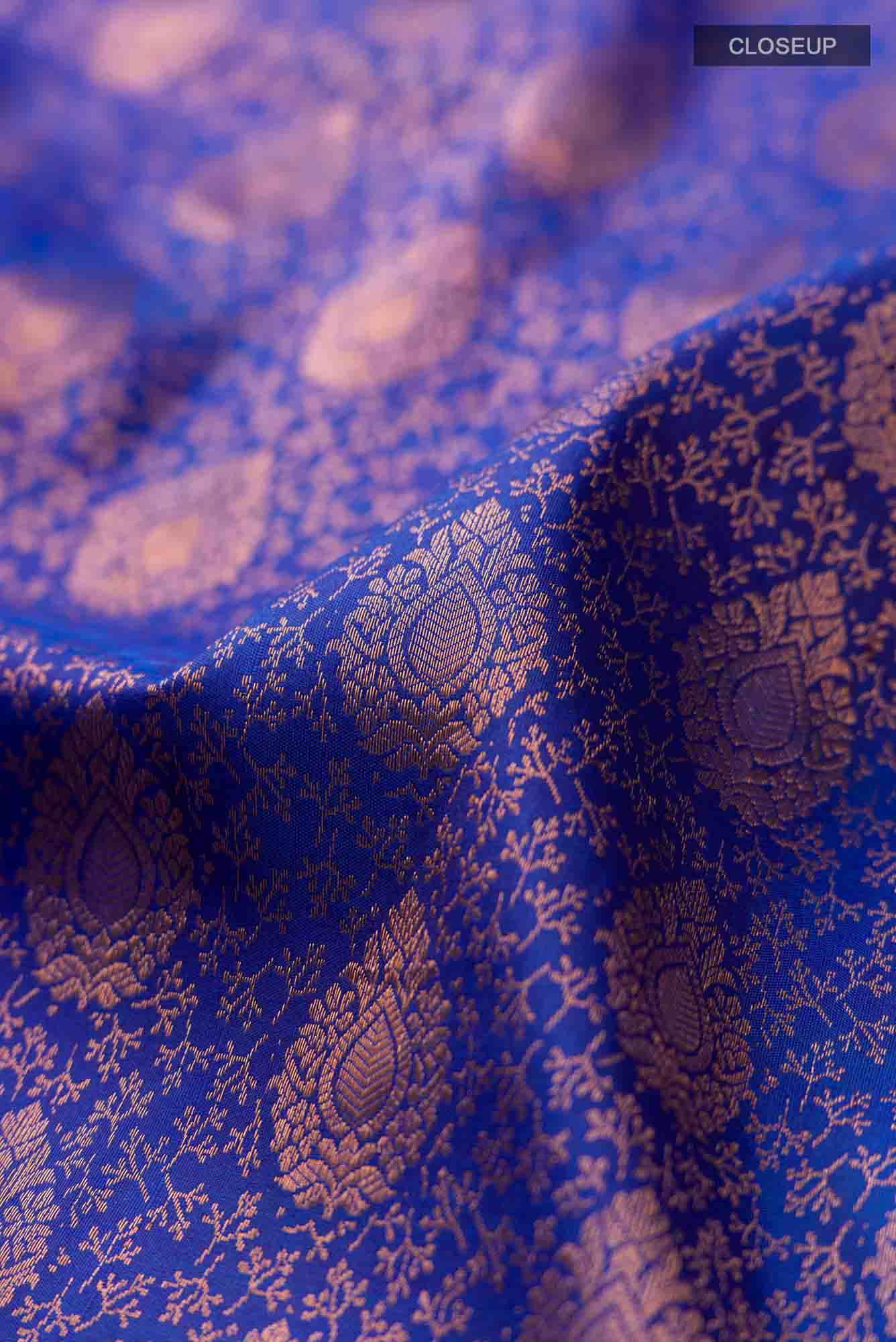 Blue Kanchipuram Silk Saree