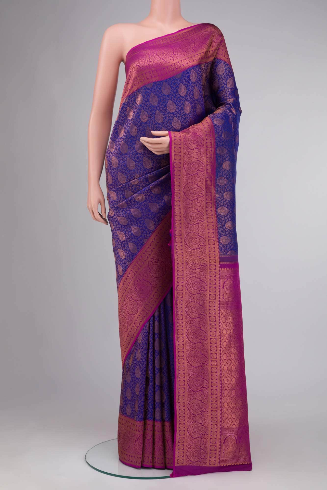Blue Kanchipuram Silk Saree