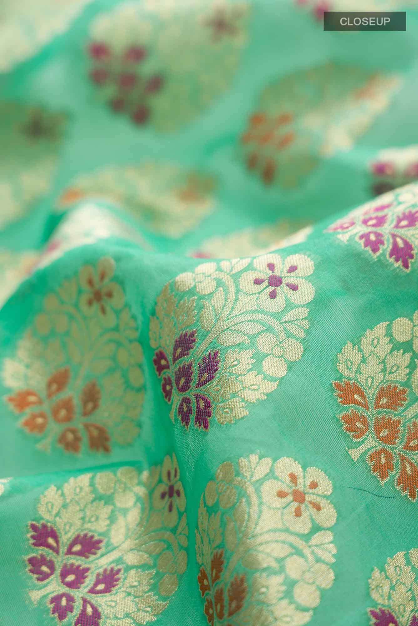 Green Banarasi Silk Saree