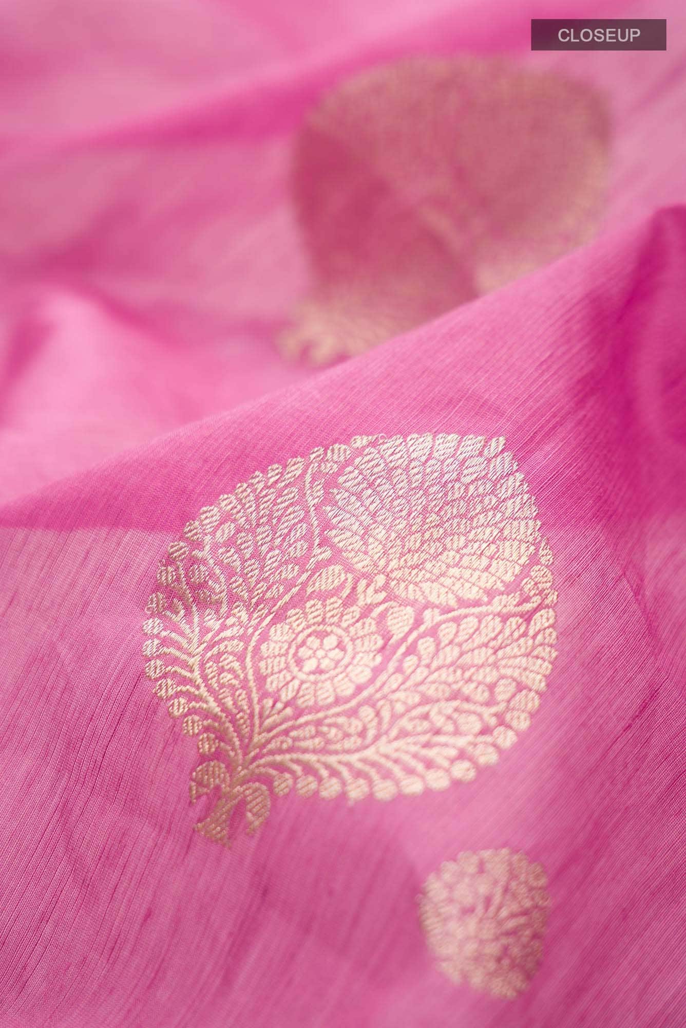 Pink Banarasi Silk Saree