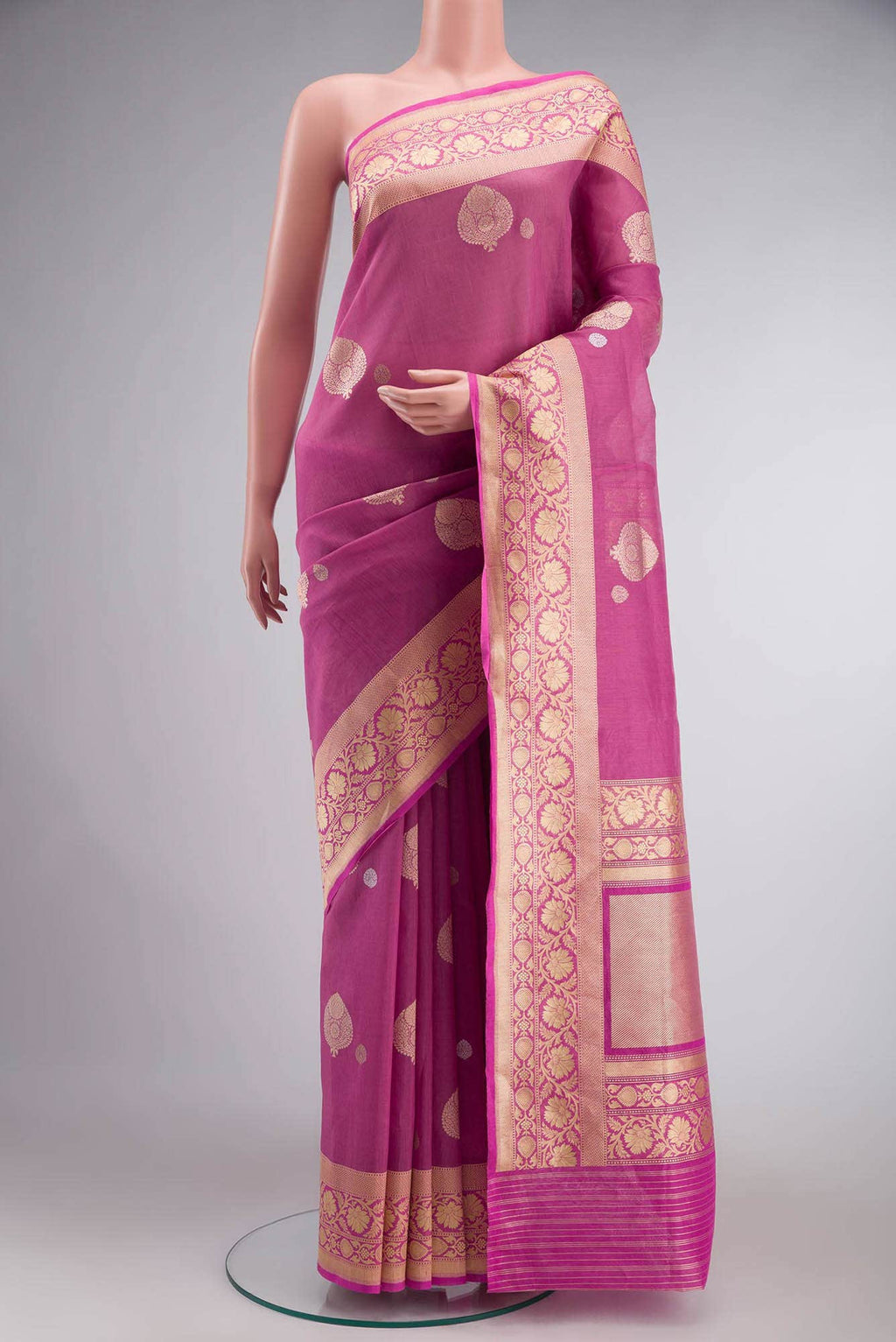 Pink Banarasi Silk Saree