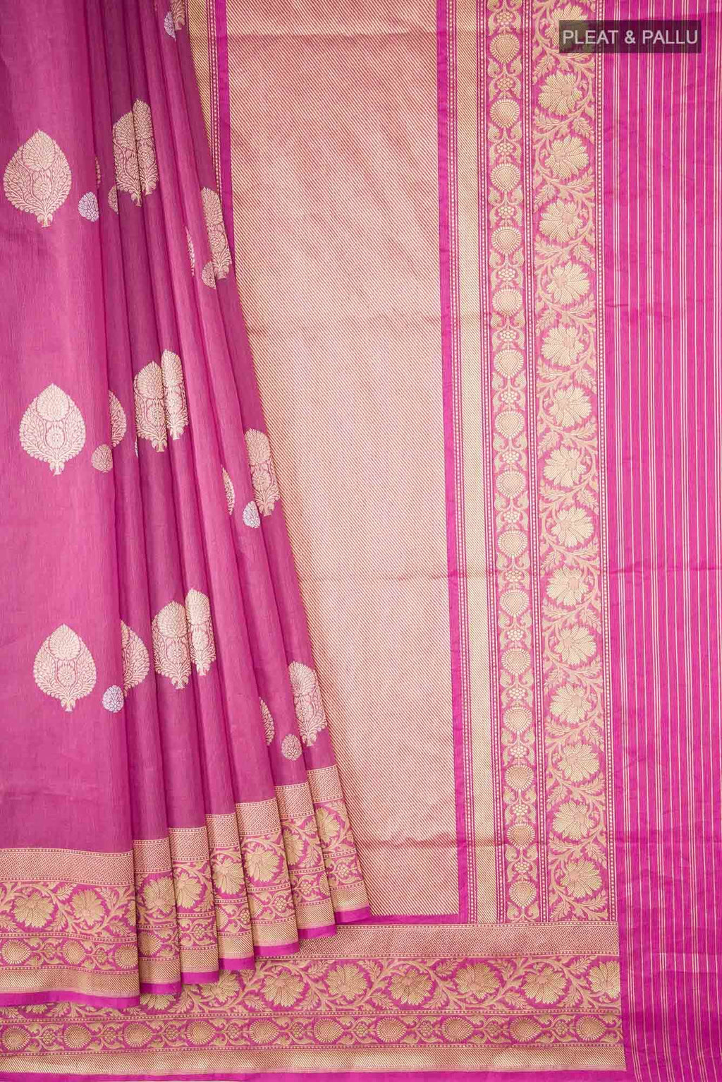 Pink Banarasi Silk Saree