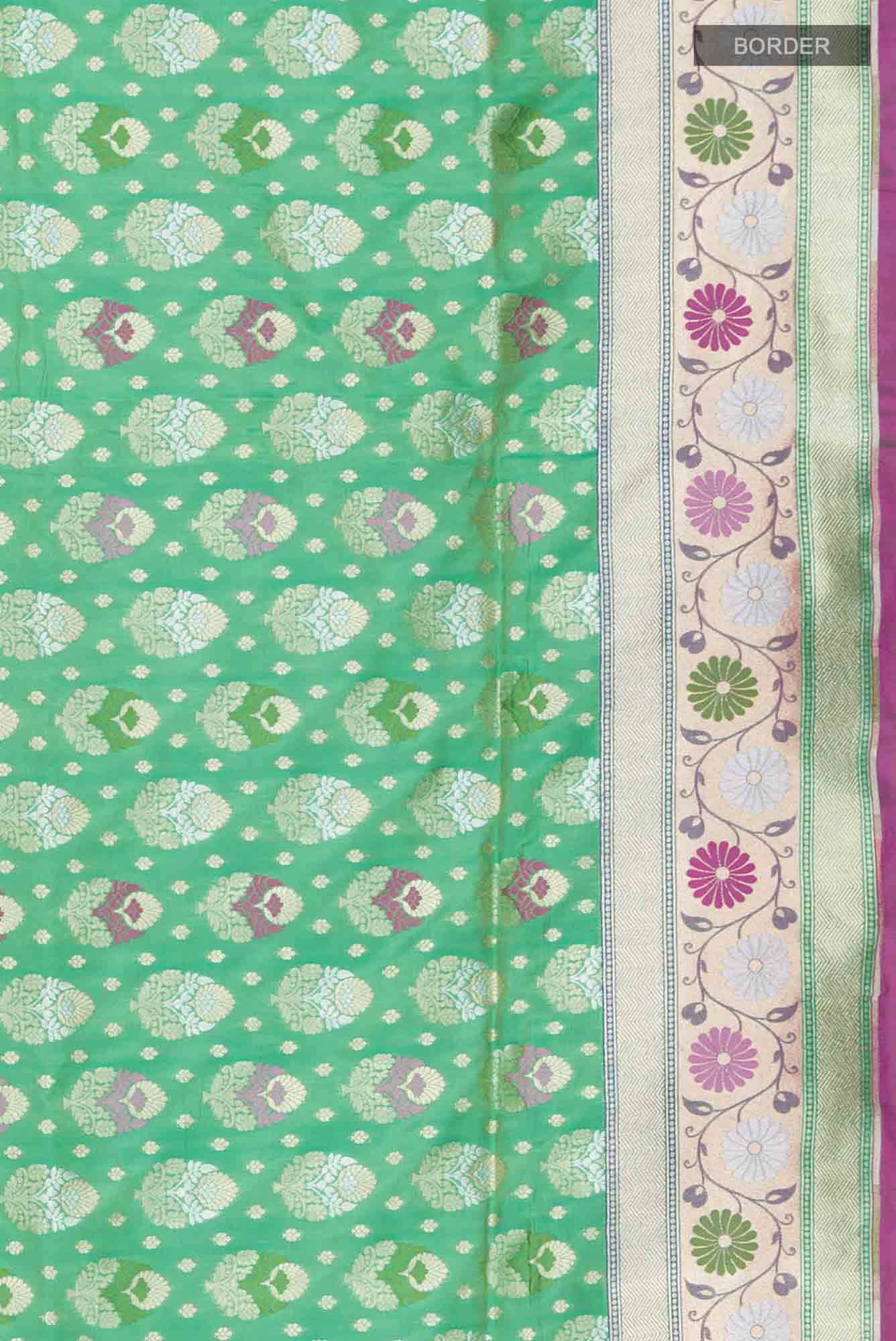 Green Banarasi Silk Saree