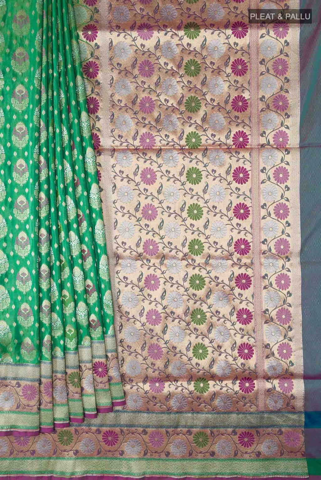 Green Banarasi Silk Saree
