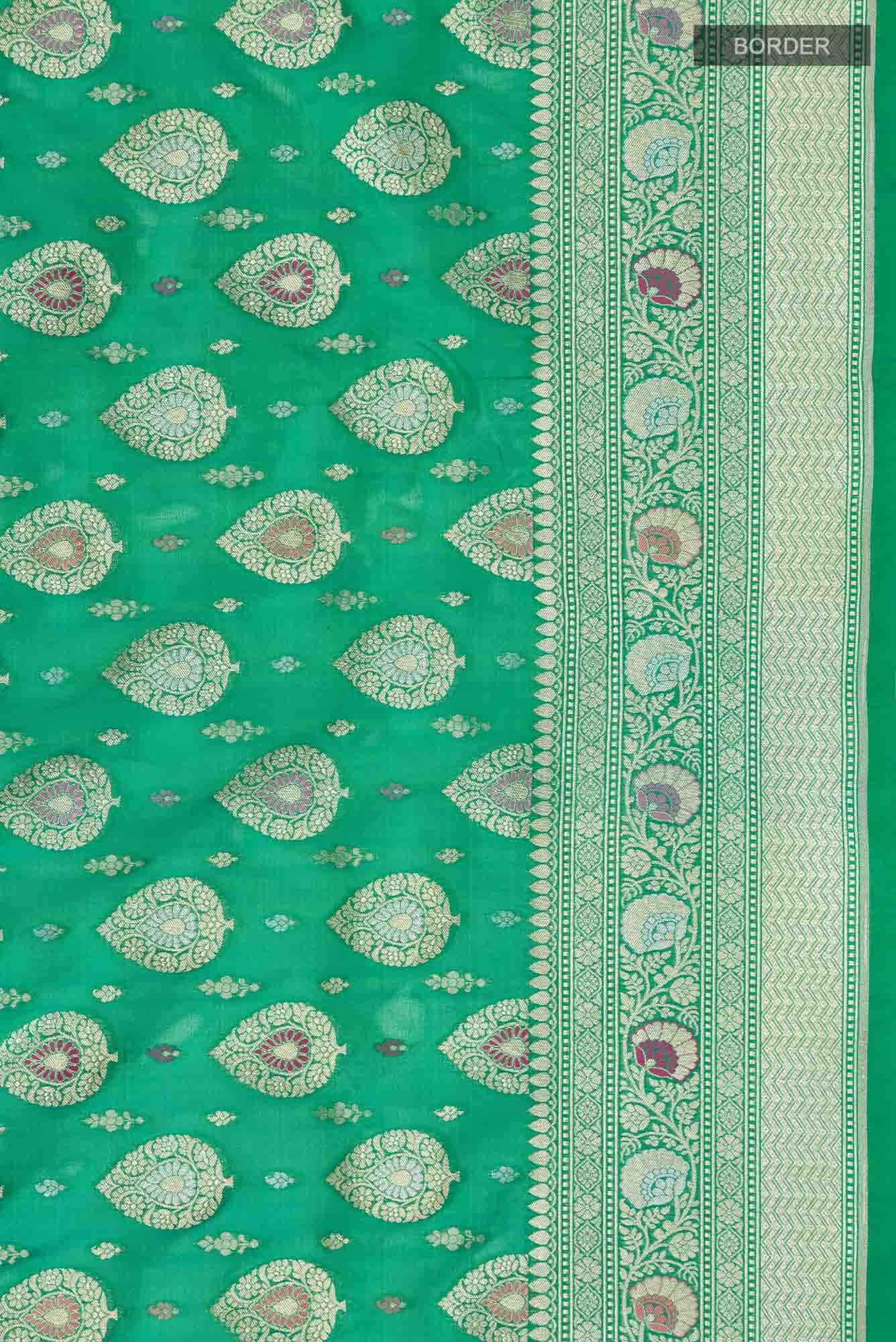 Green Banarasi Silk Saree