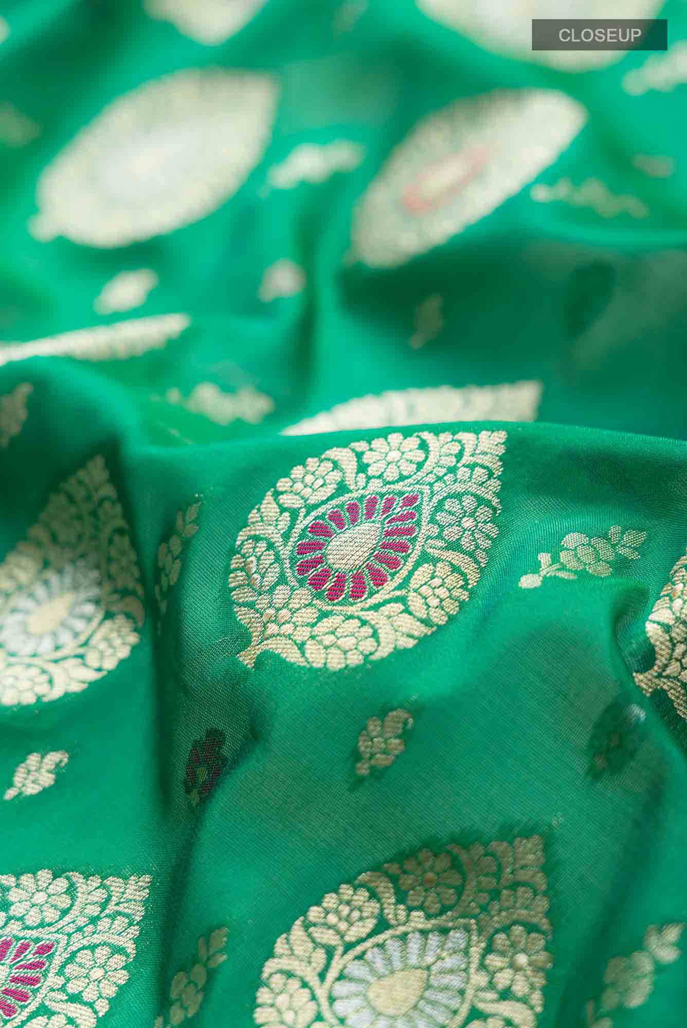 Green Banarasi Silk Saree