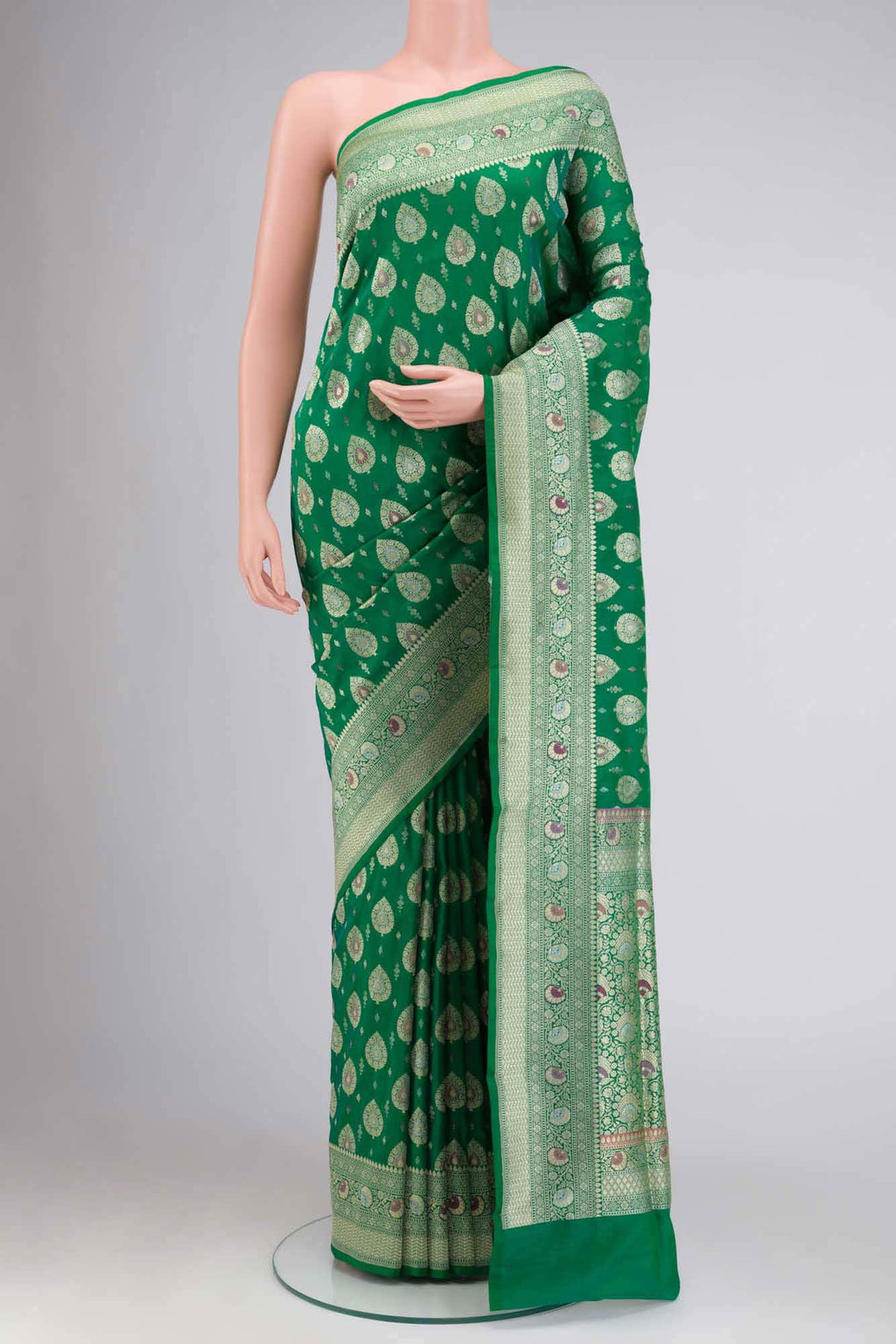Green Banarasi Silk Saree