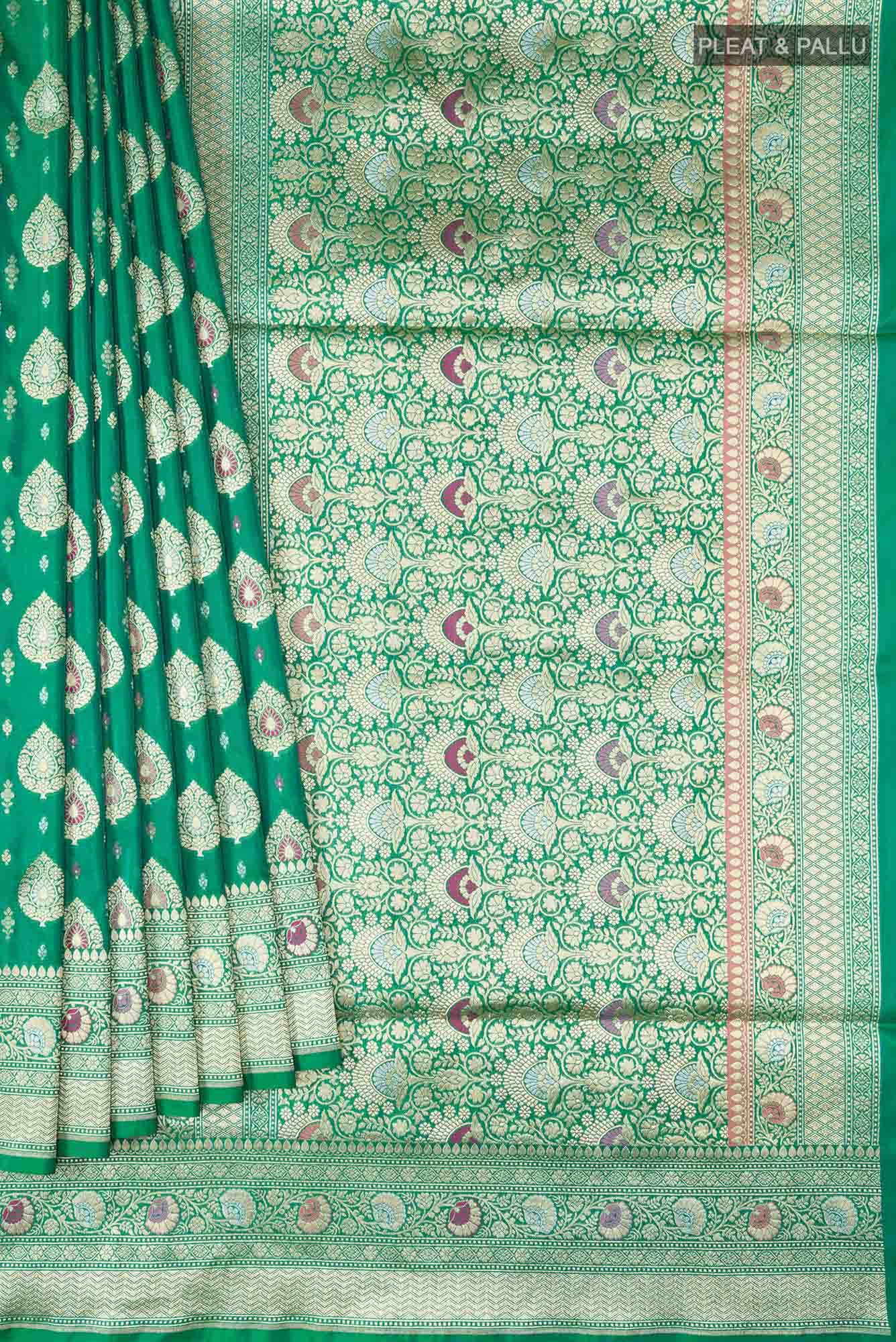 Green Banarasi Silk Saree