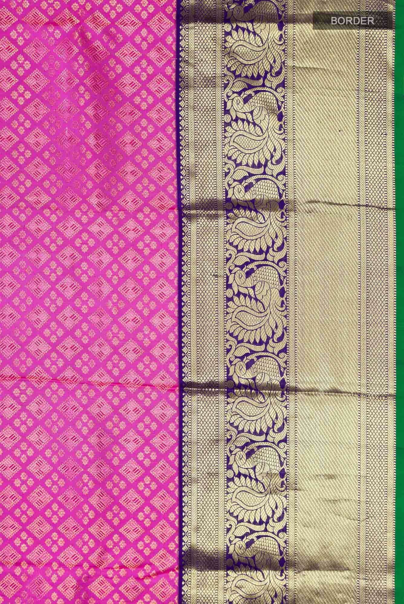Pink Kanchipuram Silk Saree