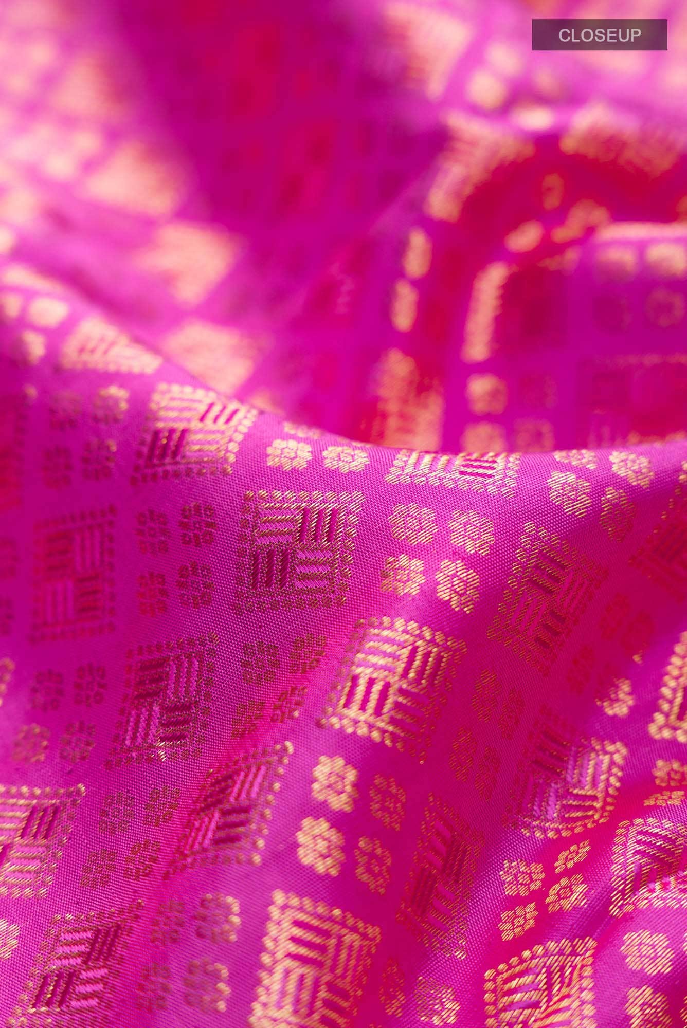 Pink Kanchipuram Silk Saree