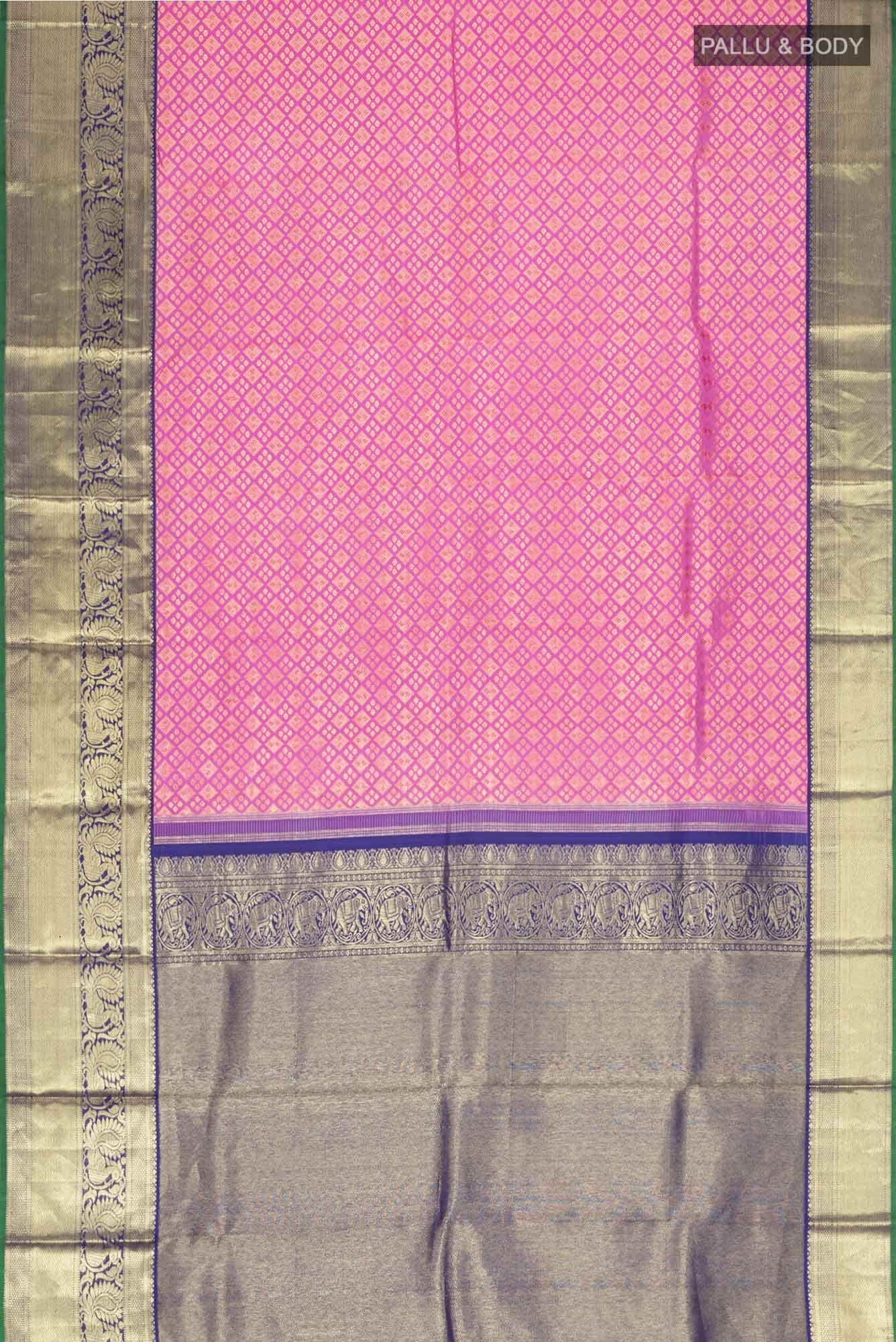 Pink Kanchipuram Silk Saree