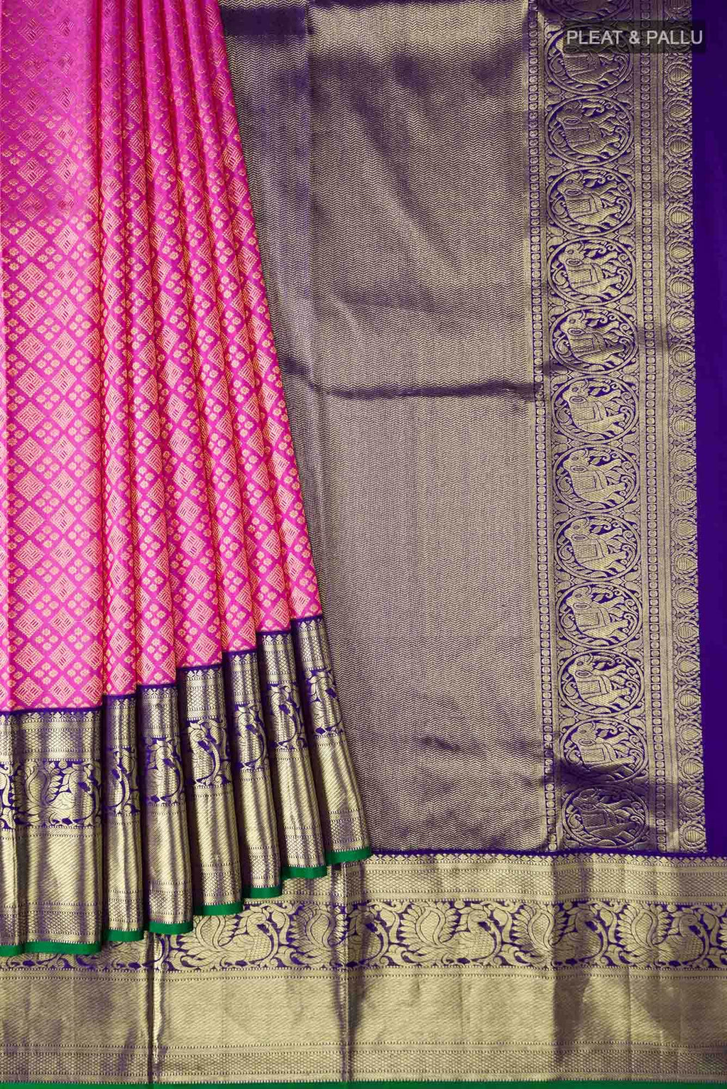 Pink Kanchipuram Silk Saree