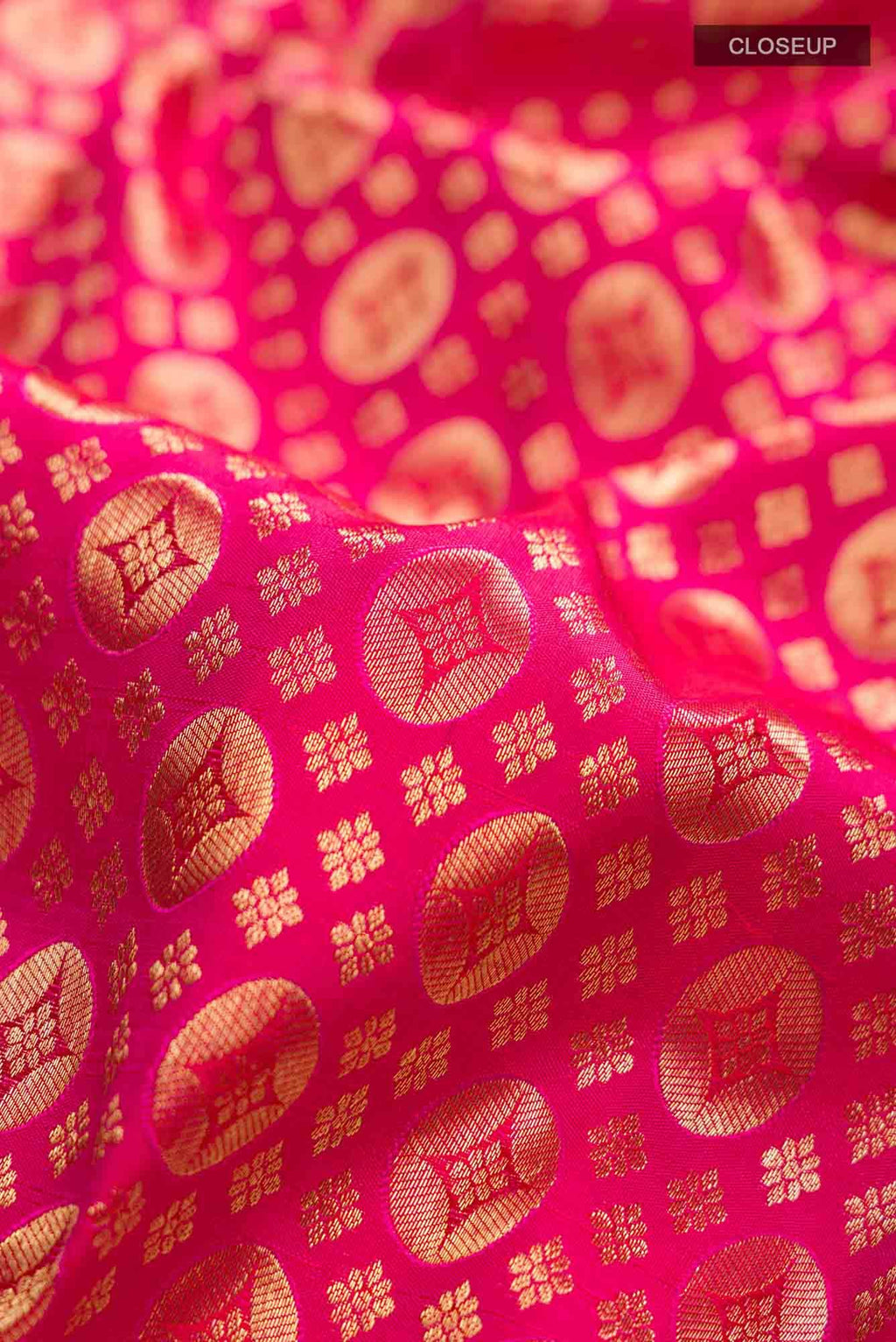 Pink Kanchipuram Silk Saree