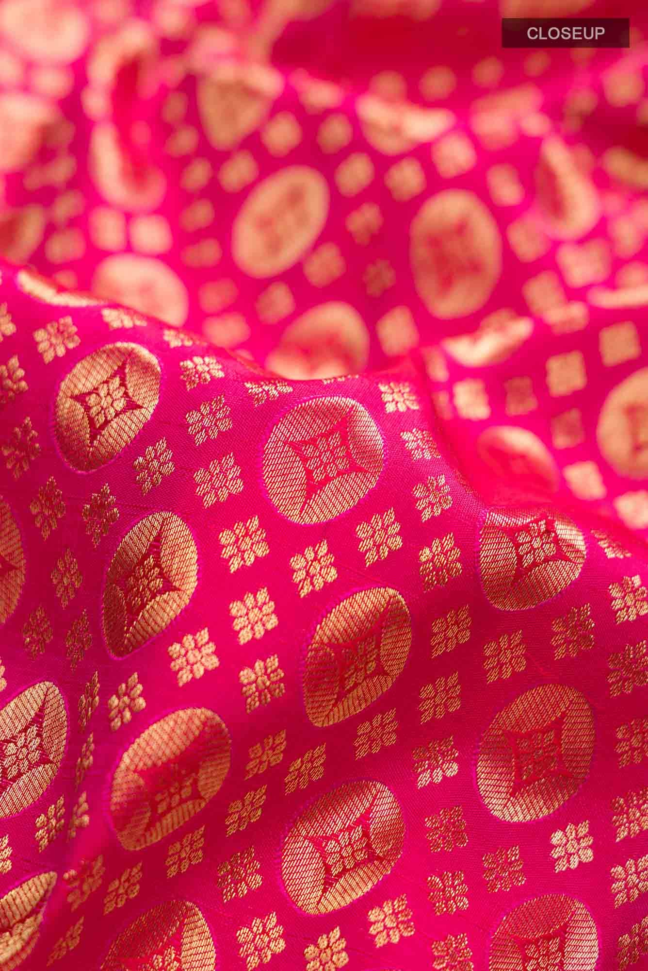 Pink Kanchipuram Silk Saree