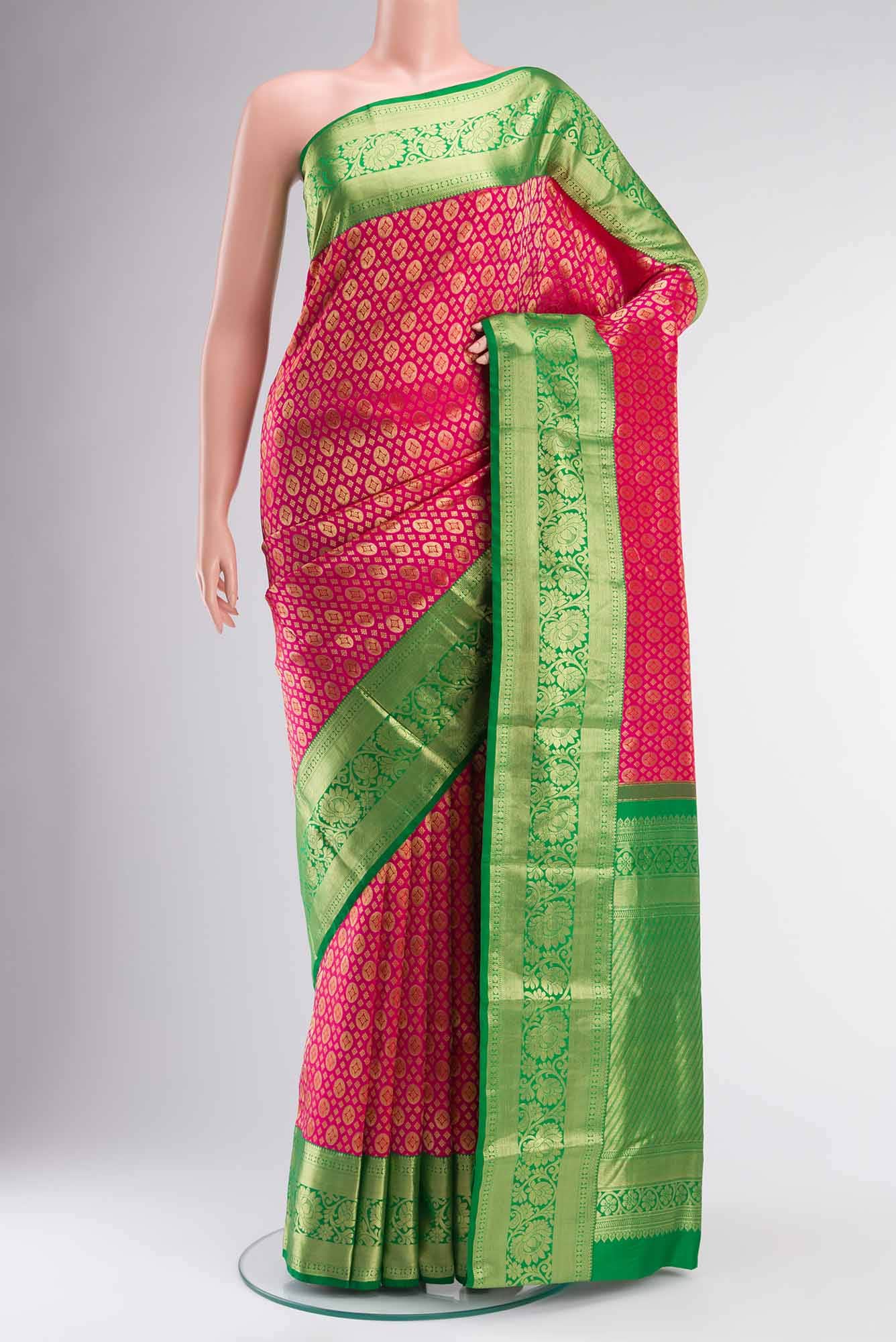 Pink Kanchipuram Silk Saree