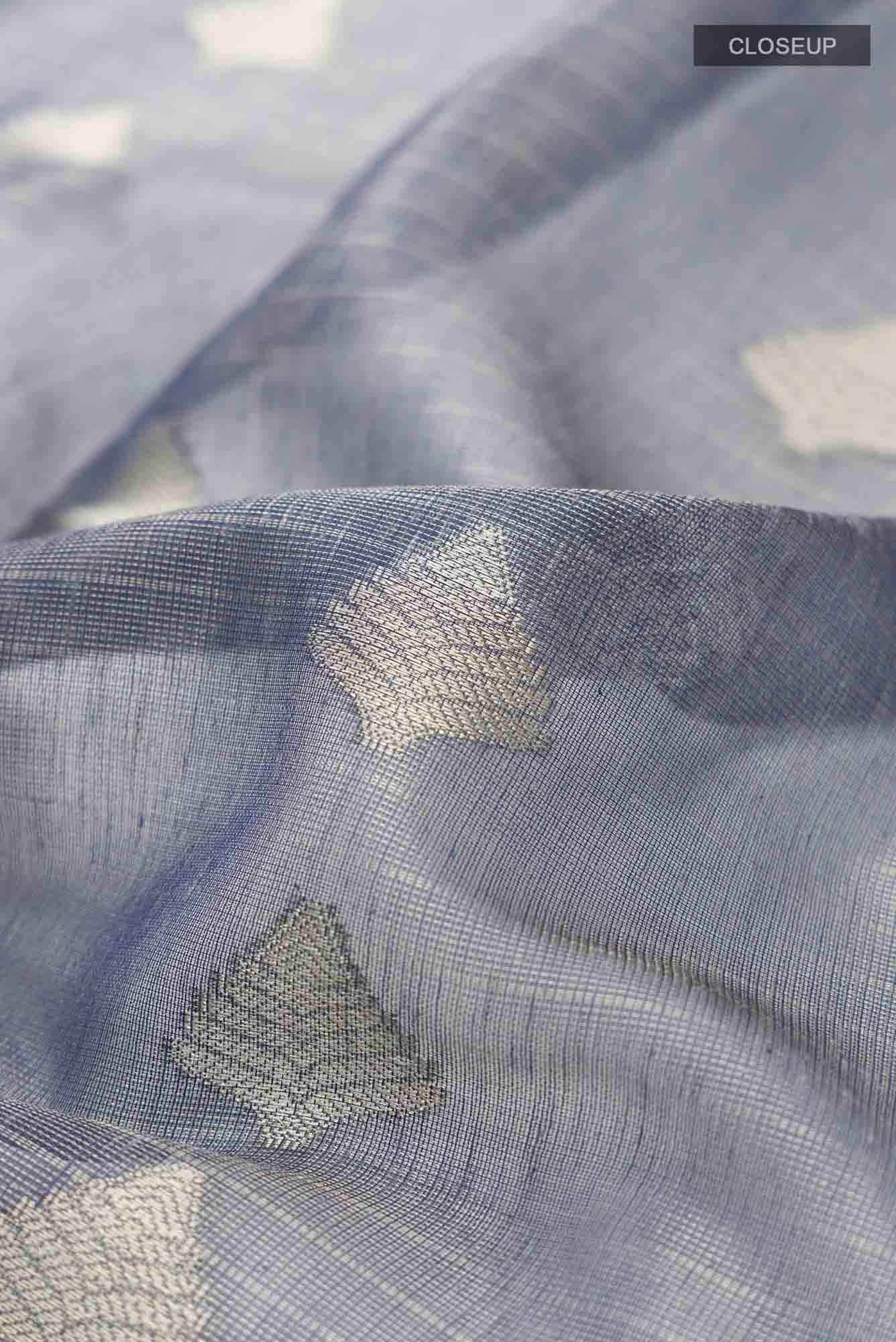 Blue Banarasi Silk Cotton Saree