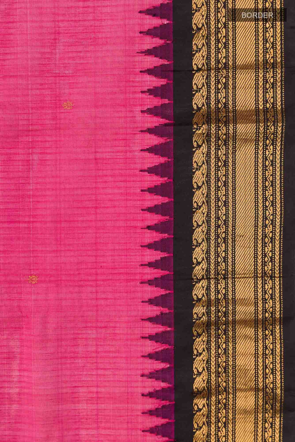 Pink Gadwal Silk Cotton Saree