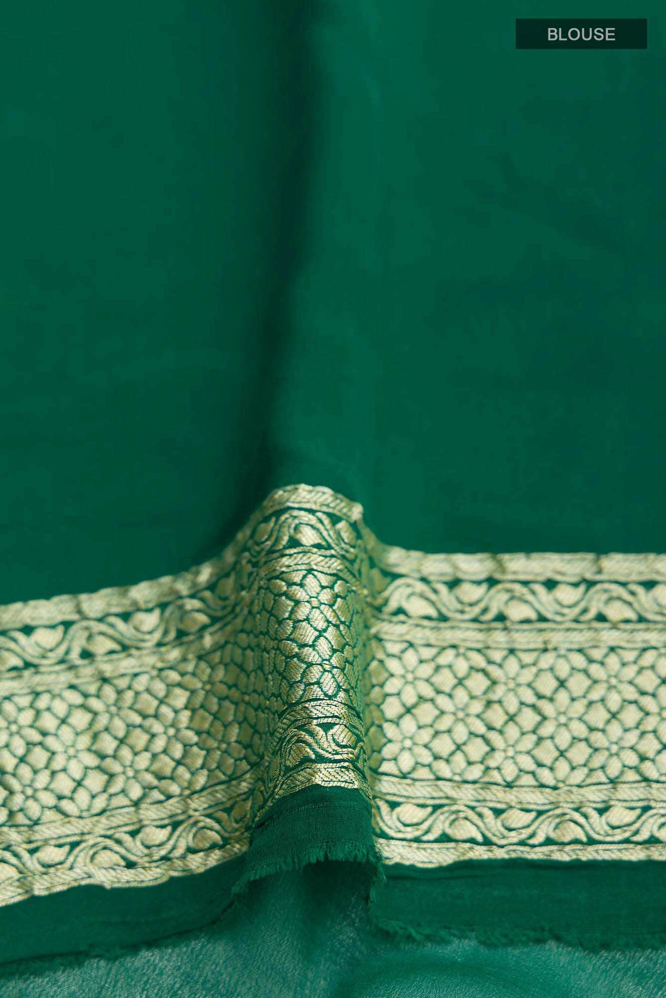 Green Banarasi Georgette Saree