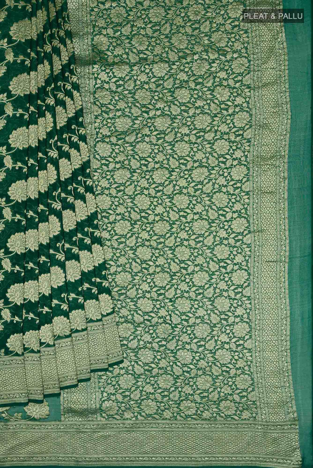 Green Banarasi Georgette Saree