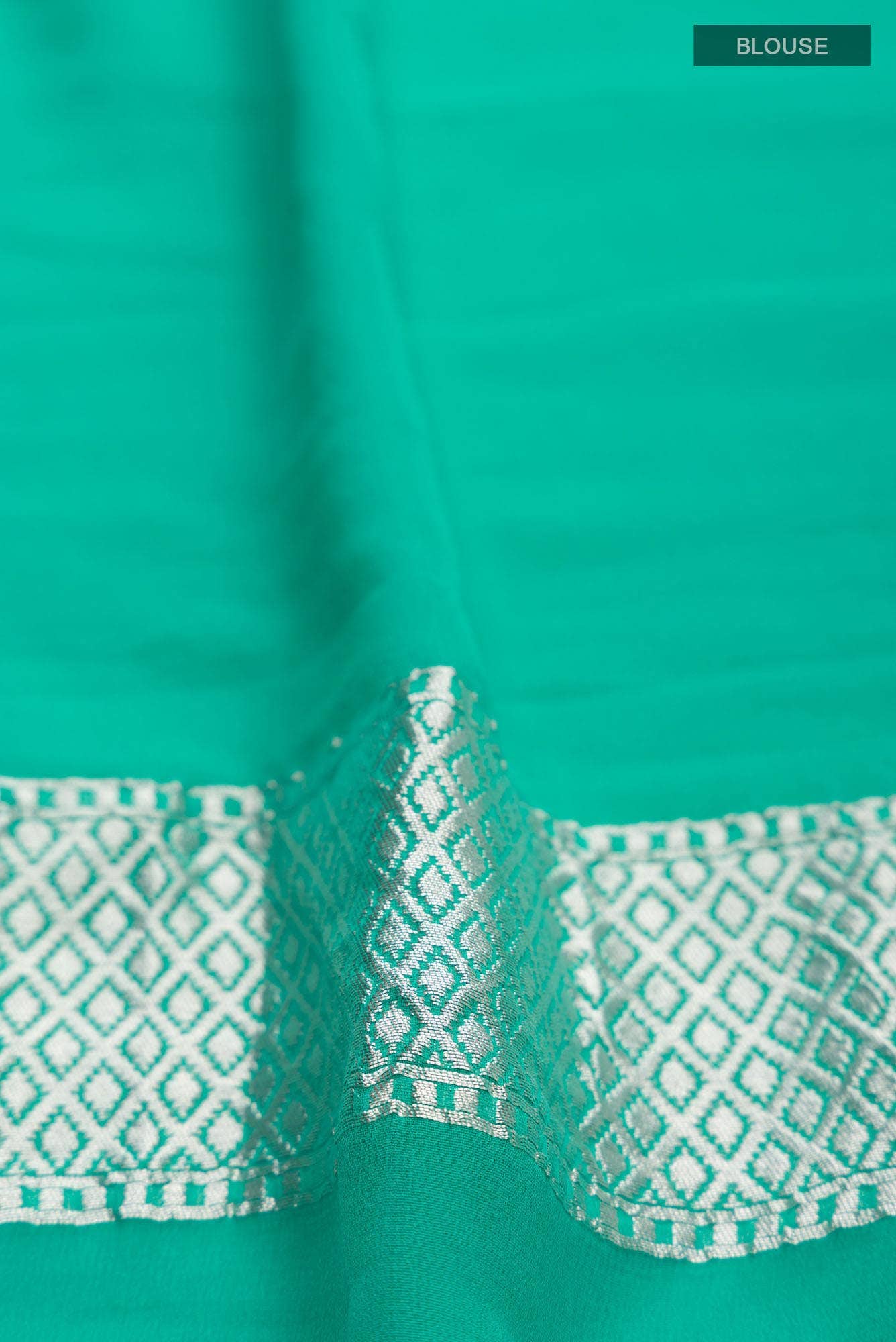 Turquoise Banarasi Georgette Saree