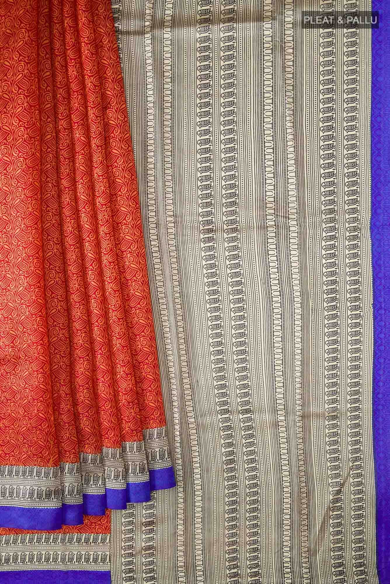 Red Bangalore Silk Saree