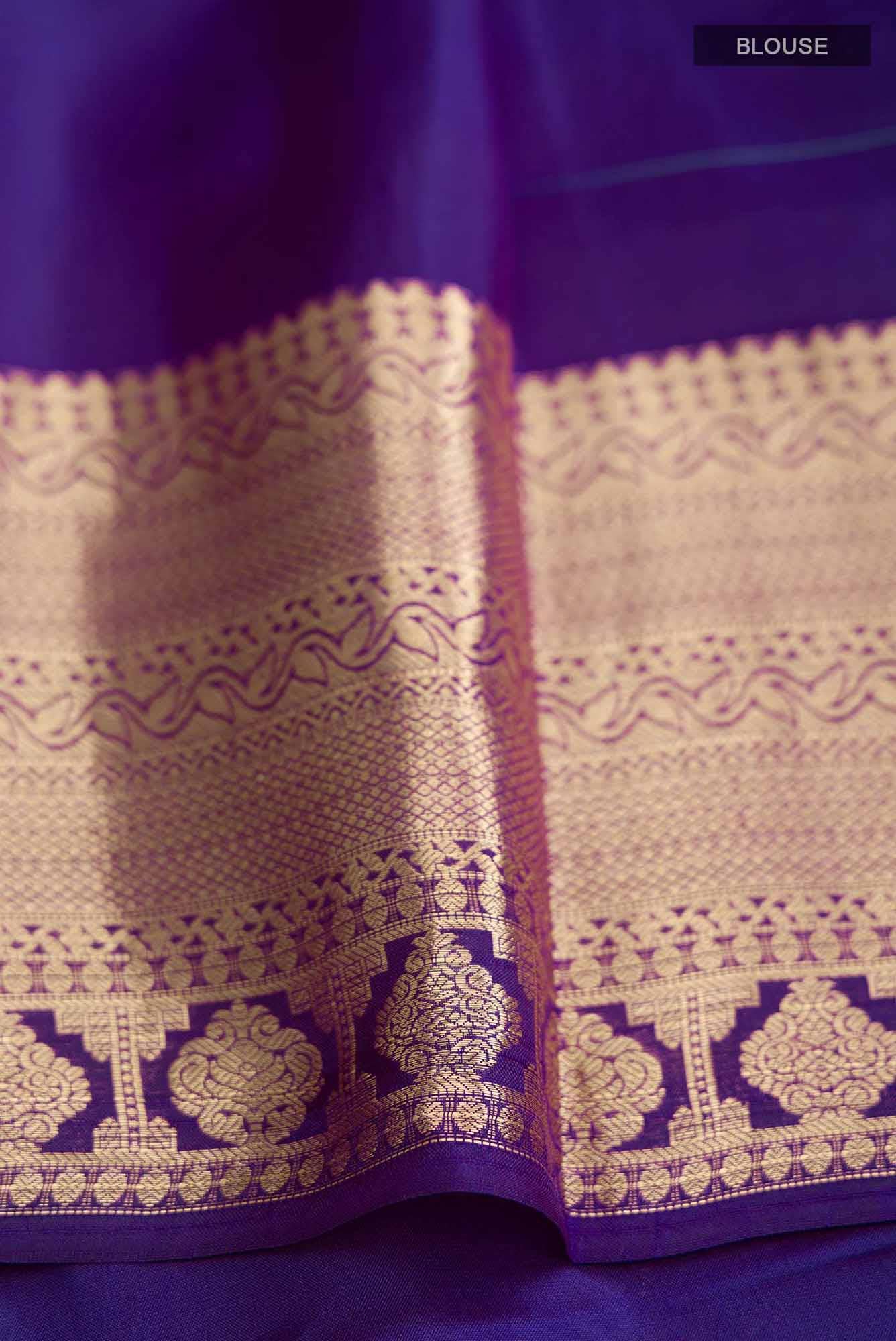 Blue Kanchipuram Silk Saree